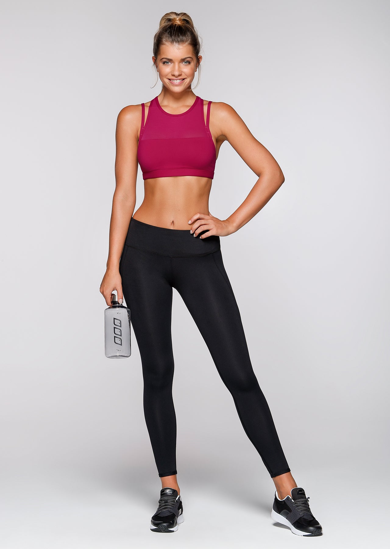Lorna Jane Re-Fuel Plastic Water Bottle - Black