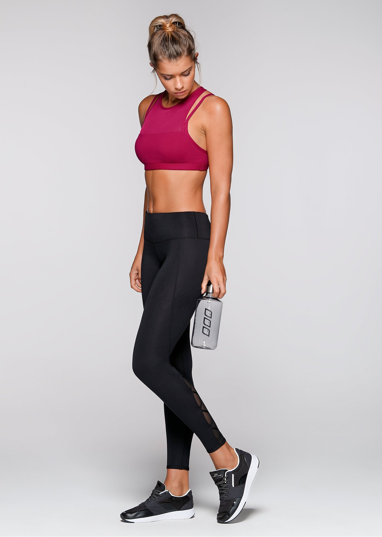 Lorna Jane Re-Fuel Plastic Water Bottle - Black