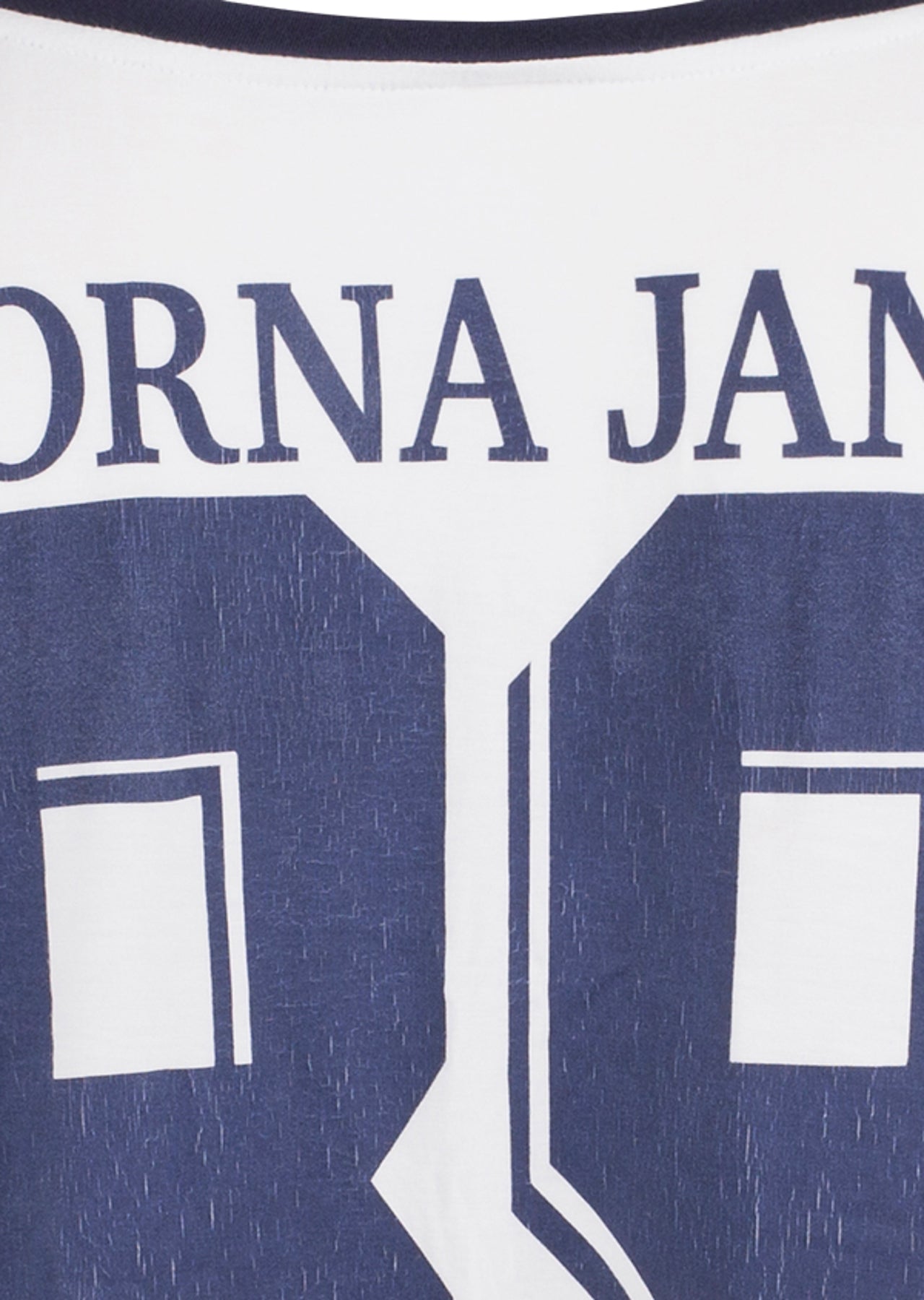 Lorna Jane Retro LJ Cropped Slv Top - White