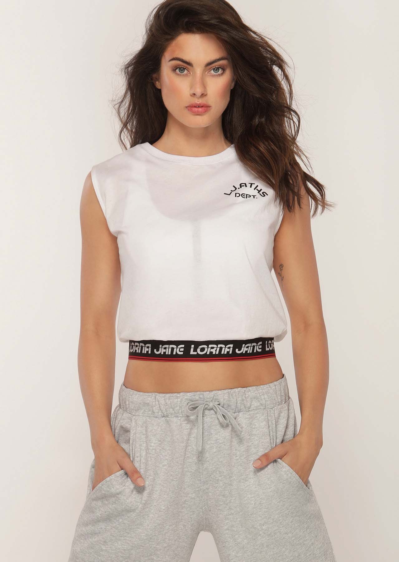 Lorna Jane Retro Sport Muscle Tank - White