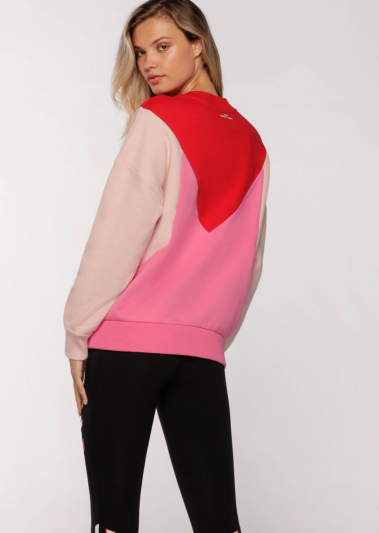 Lorna Jane Rib Crew Neck Jumper - Paprika Multi