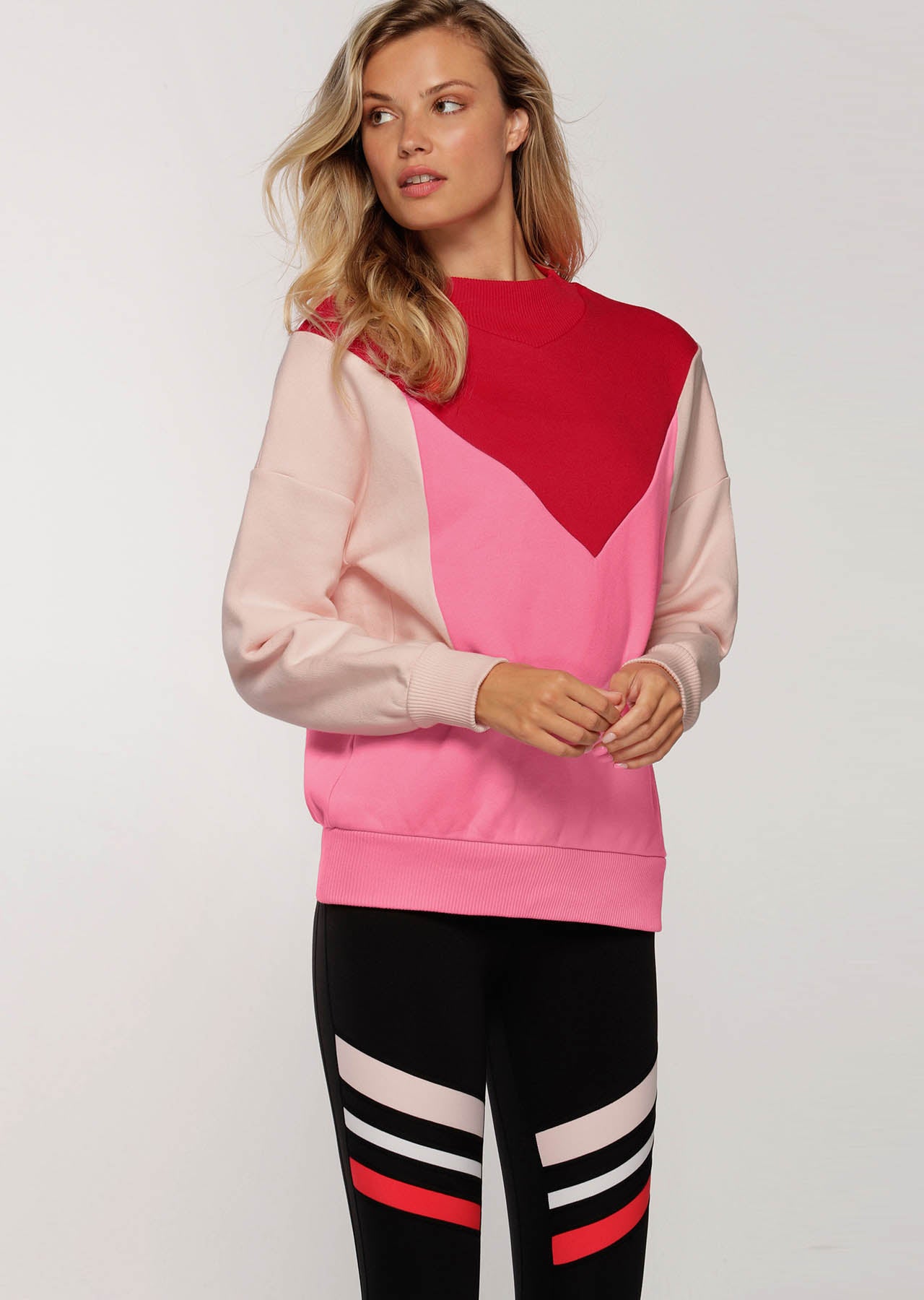 Lorna Jane Rib Crew Neck Jumper - Paprika Multi