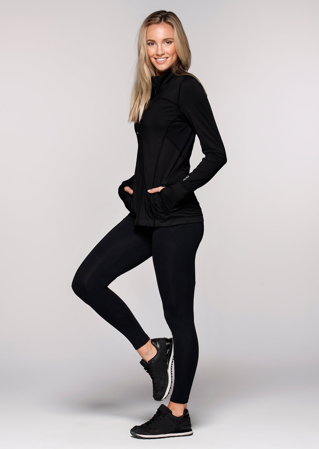 Lorna Jane Rosaria Active Zip Through - Black