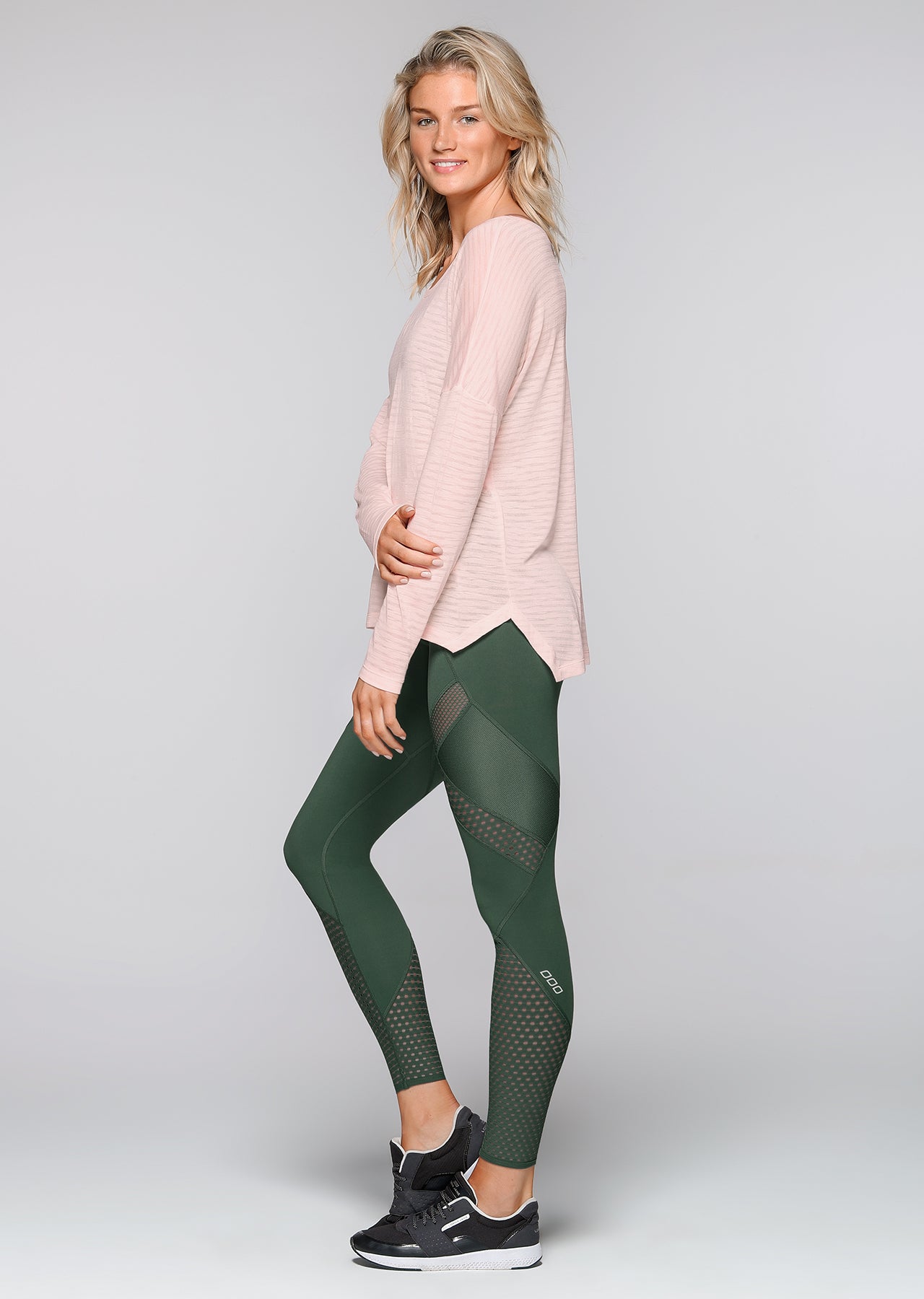 Lorna Jane Sally L/Slv Tee - Dusty Pink