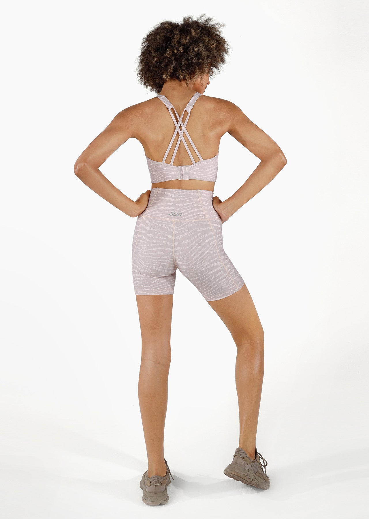 Lorna Jane Shape And Support Recycled Sports Bra - Neutral Safari Print