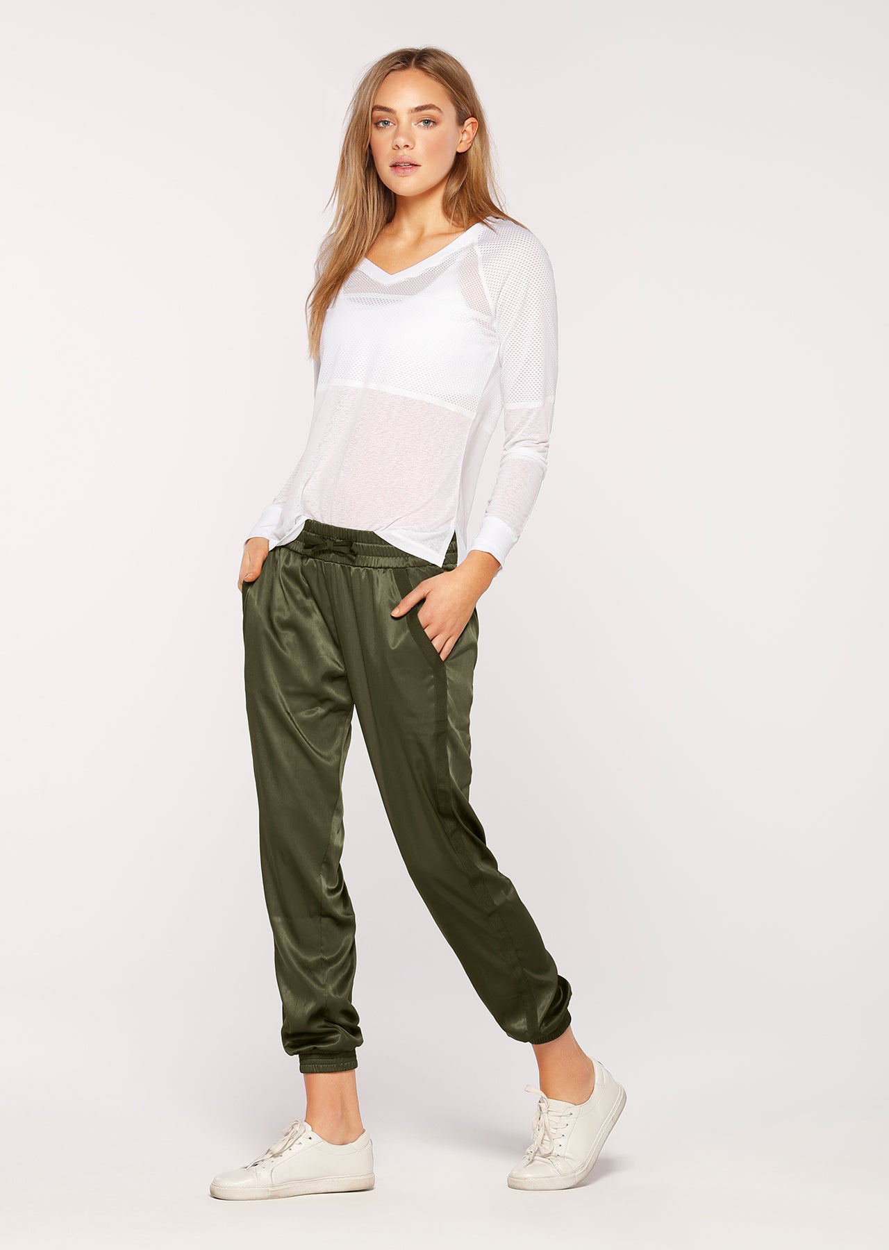 Lorna Jane Siren Casual F/L Pants - Safari