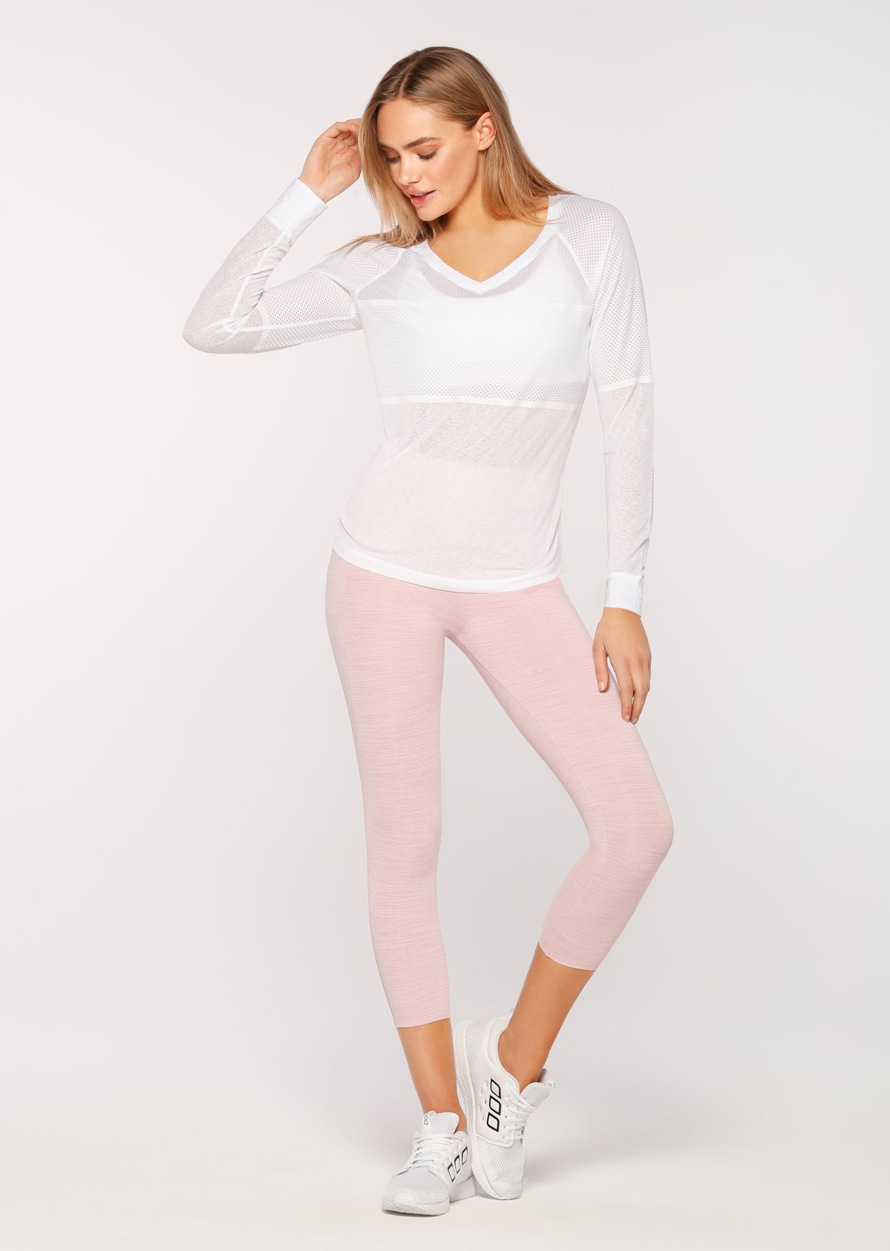 Lorna Jane Siren Excel Mesh Top - White