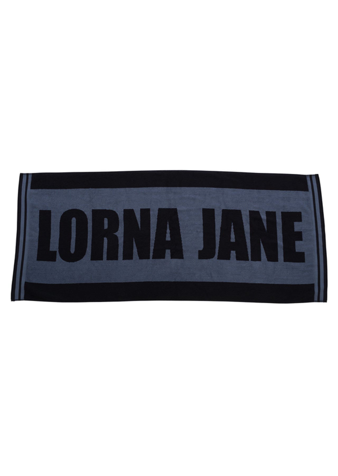 Lorna Jane Sleek Sports Gym Towel - Black/Powder Grey