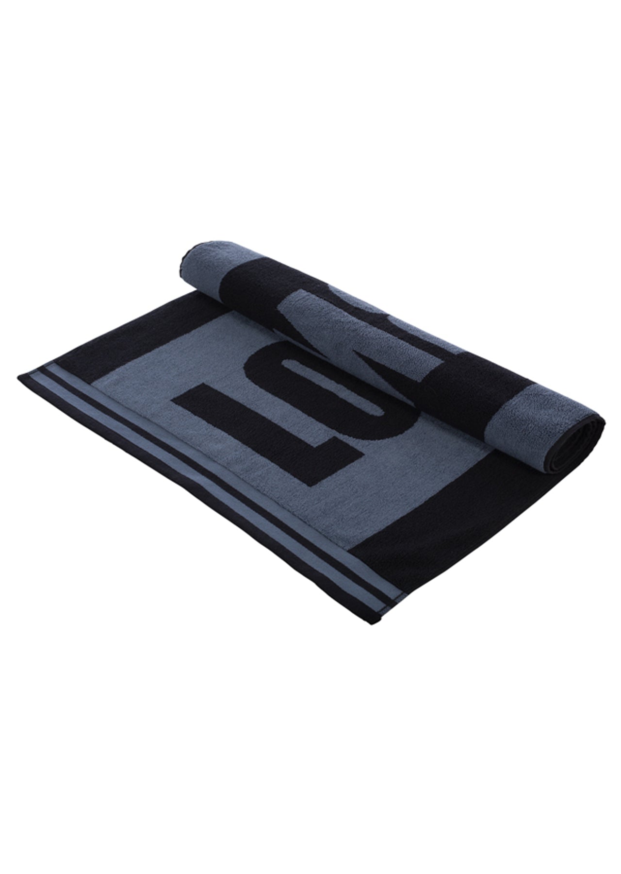 Lorna Jane Sleek Sports Gym Towel - Black/Powder Grey