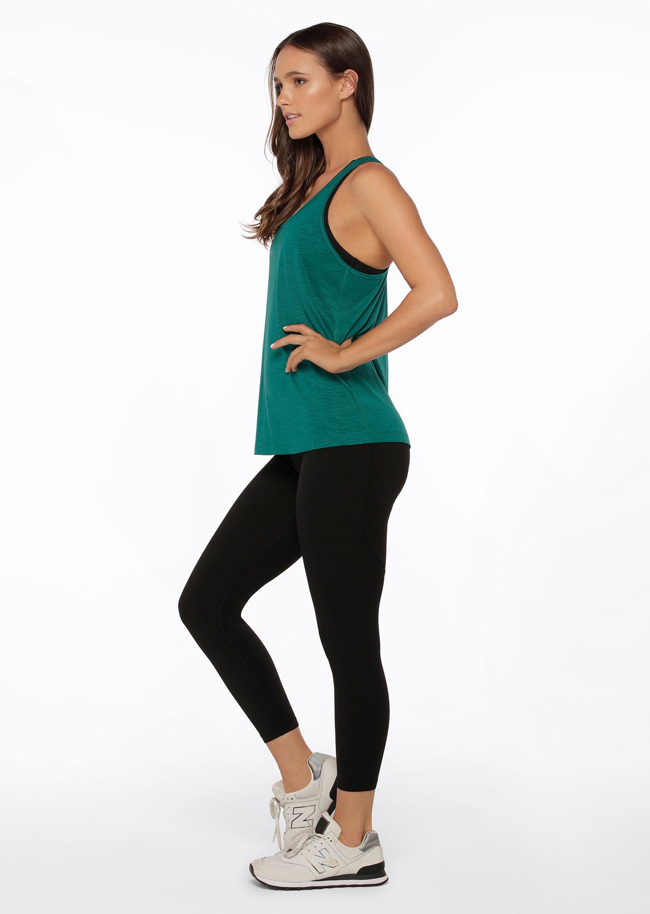 Lorna Jane Slouchy Gym Tank - Dark Teal