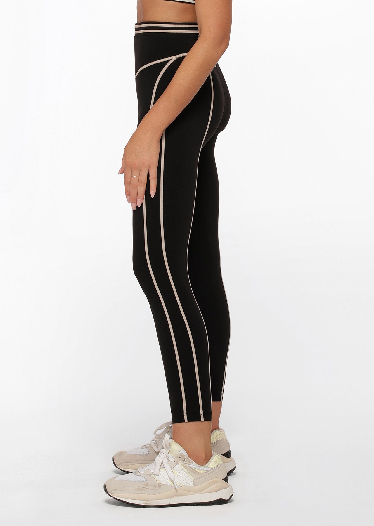 Lorna Jane Stacked Core Stability Ankle Biter Leggings - Black