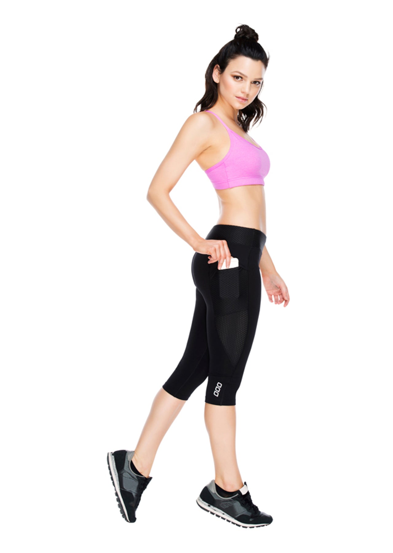 Lorna Jane Stash It Run 3/4 Tight - Black