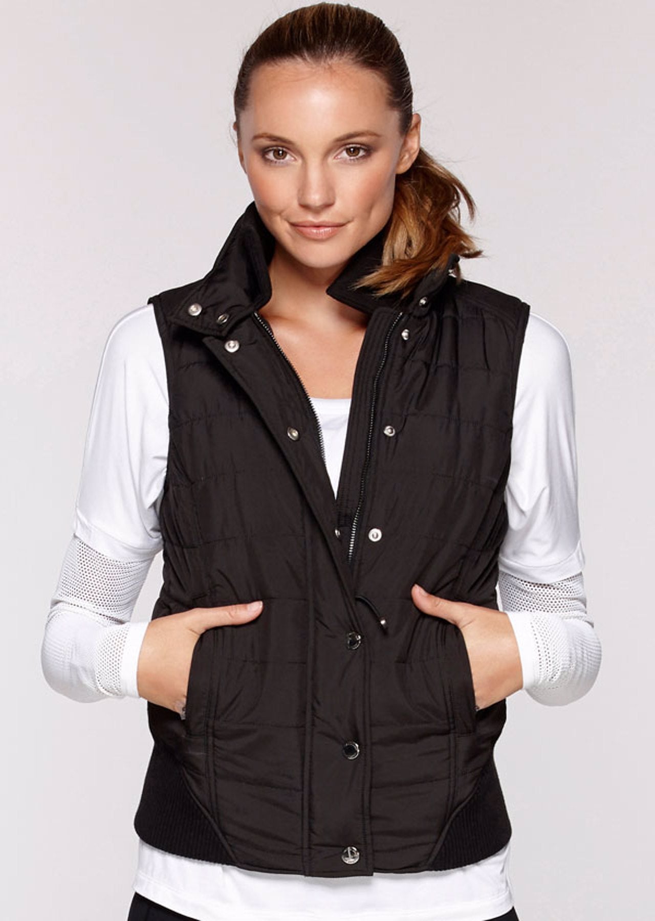 Lorna Jane Stay Warm Puffa Vest - Black