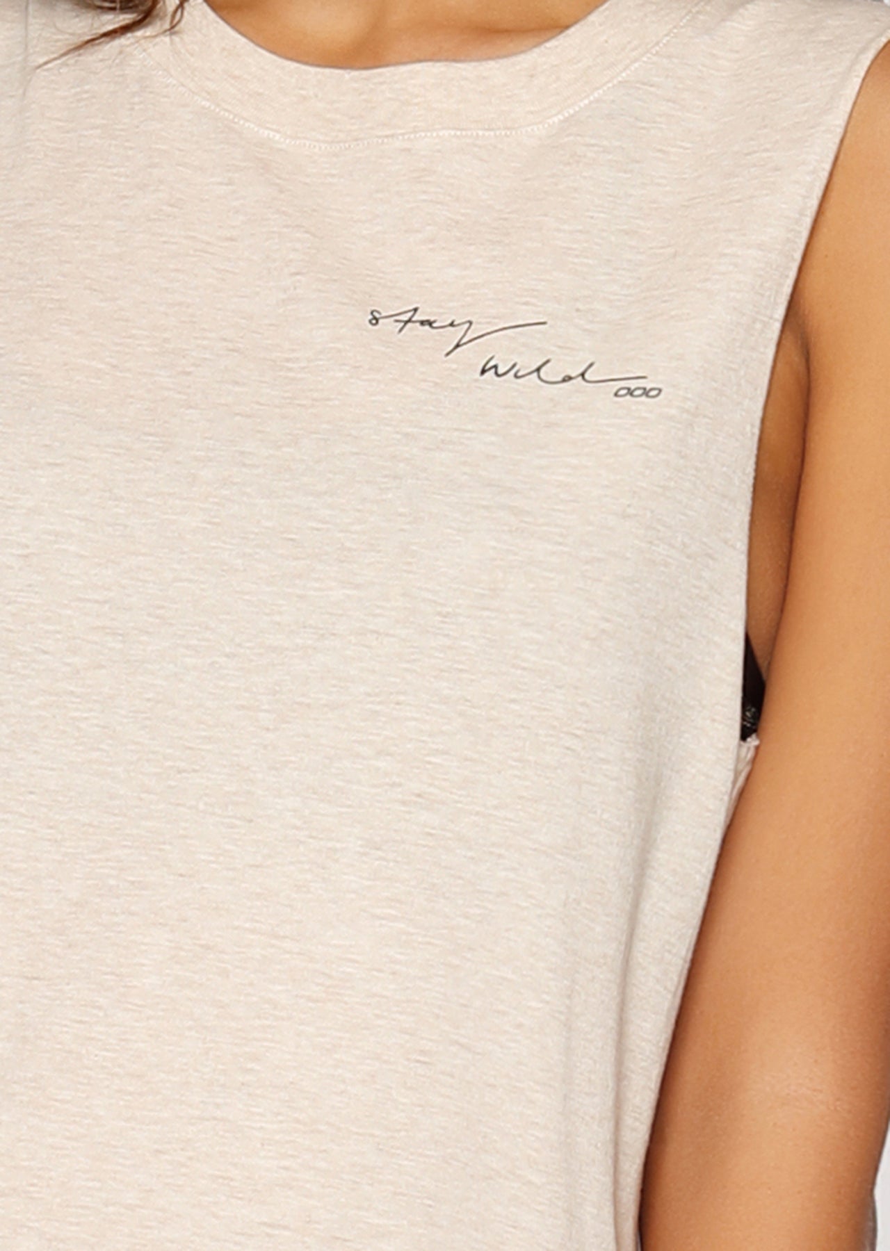 Lorna Jane Stay Wild Tank - Oatmeal Marl