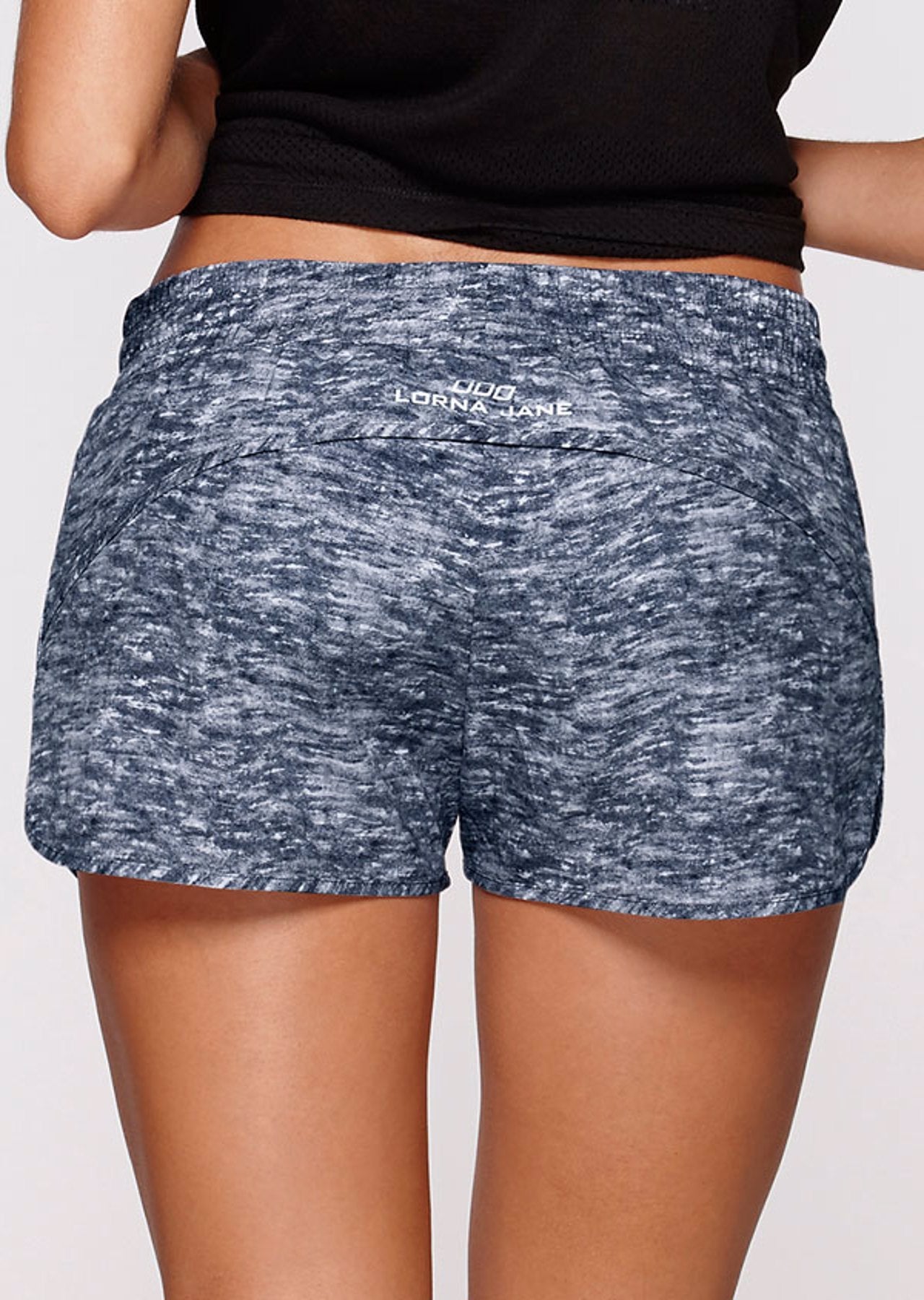 Lorna Jane Stride Run Shorts - Ink Marl