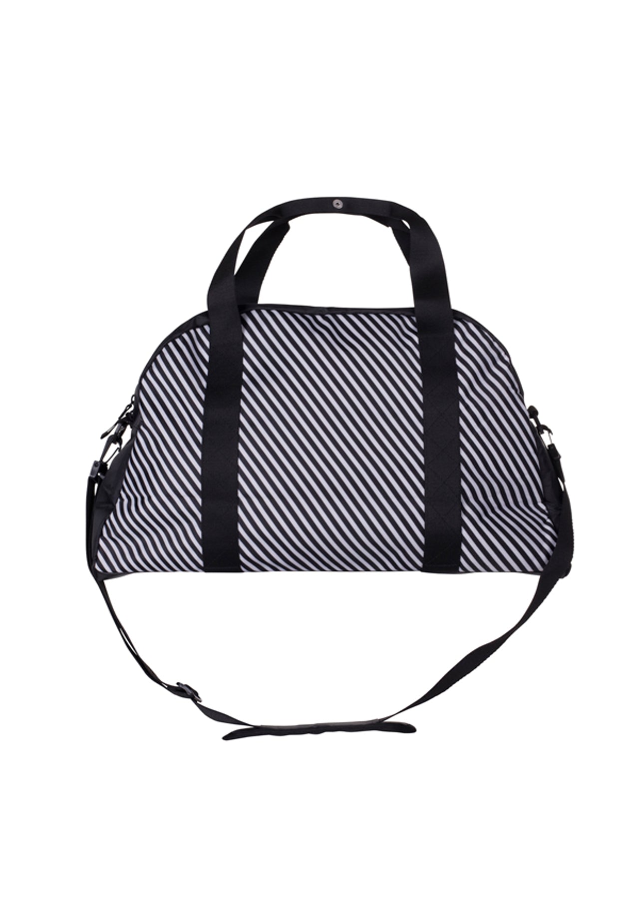 Lorna Jane Striped Gym Bag - Black/White