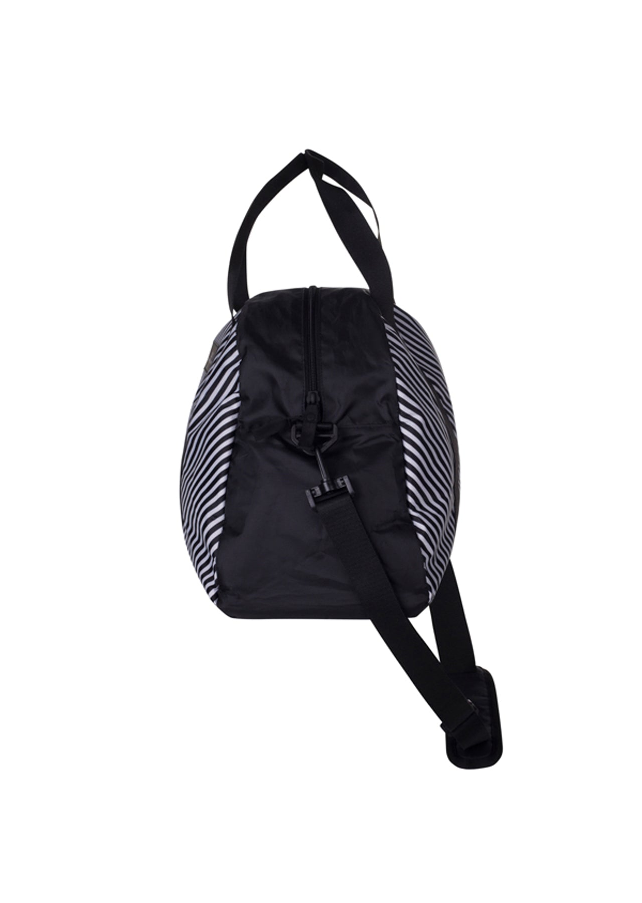 Lorna Jane Striped Gym Bag - Black/White