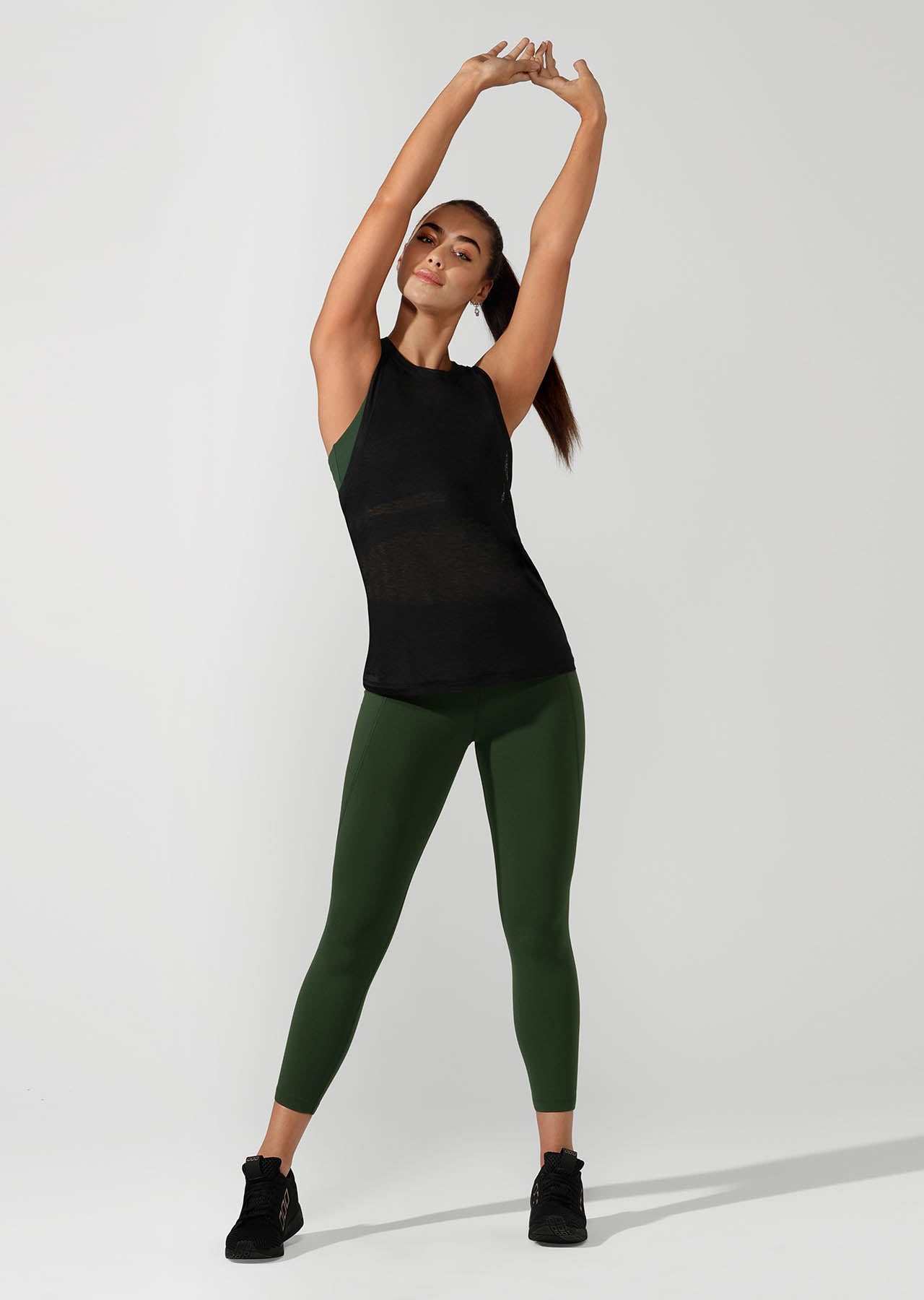 Lorna Jane Superfine Active Muscle Tank - Black