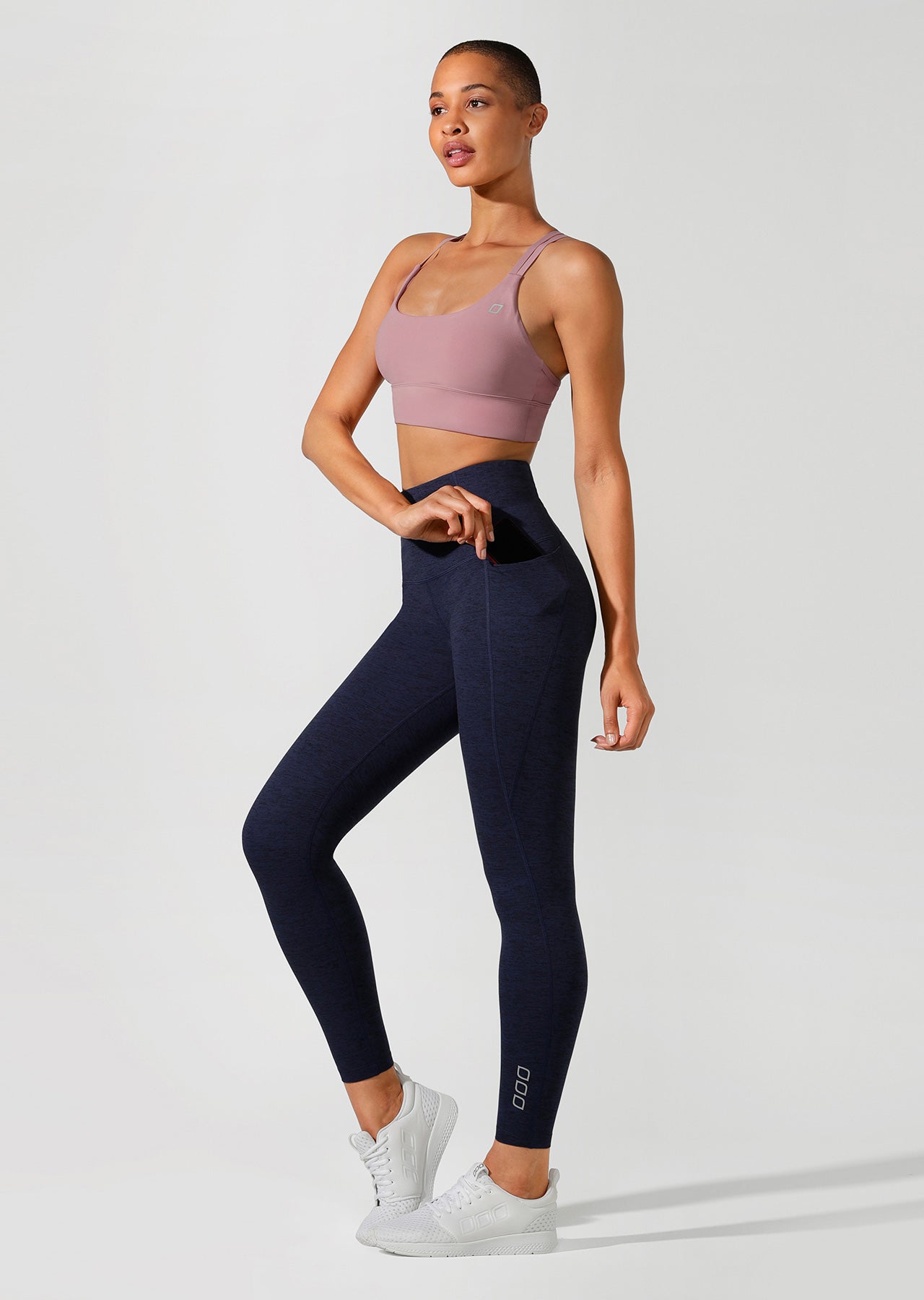 Lorna Jane Supportive Fit Full Length Tight - Marine Marl