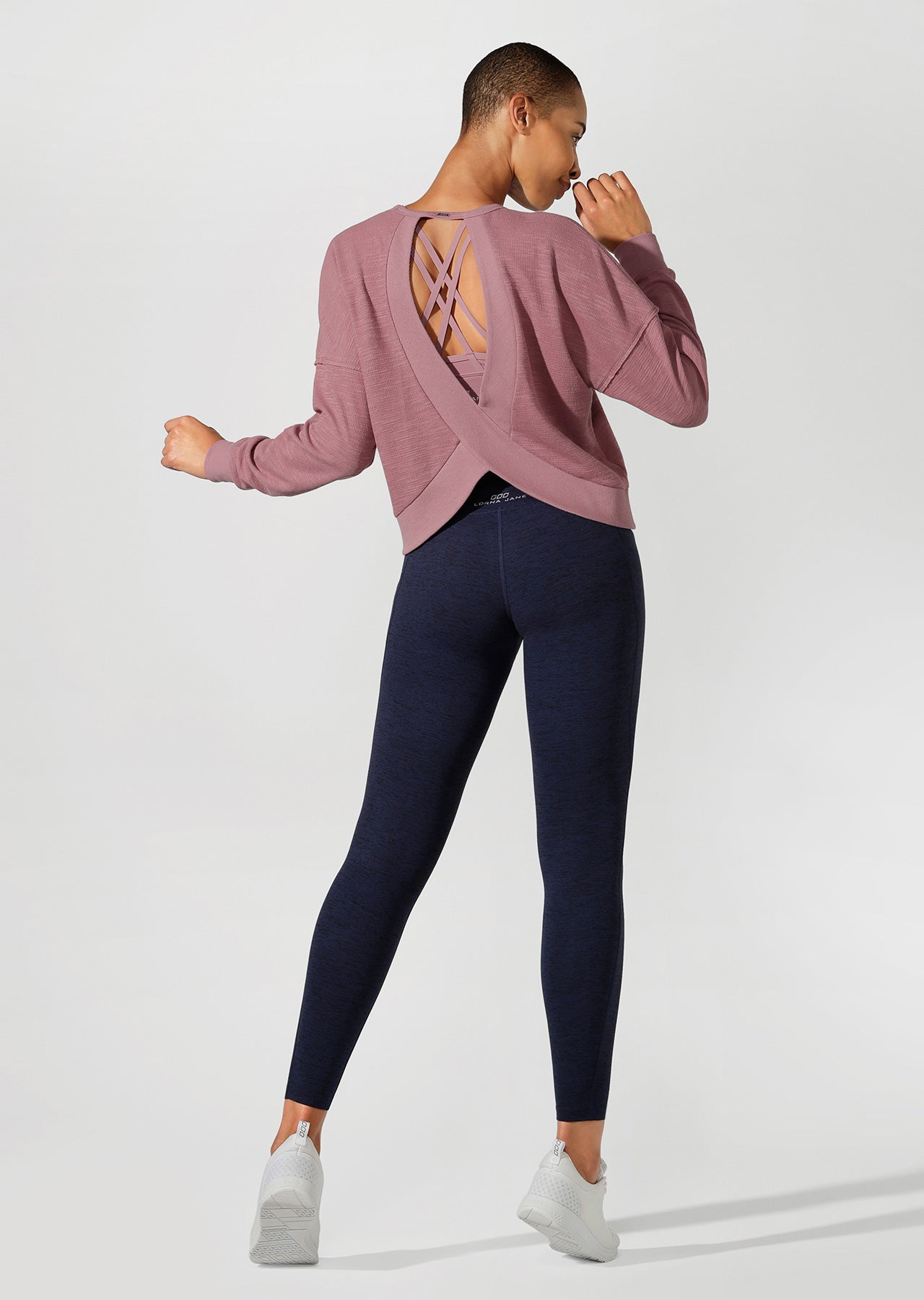 Lorna Jane Supportive Fit Full Length Tight - Marine Marl