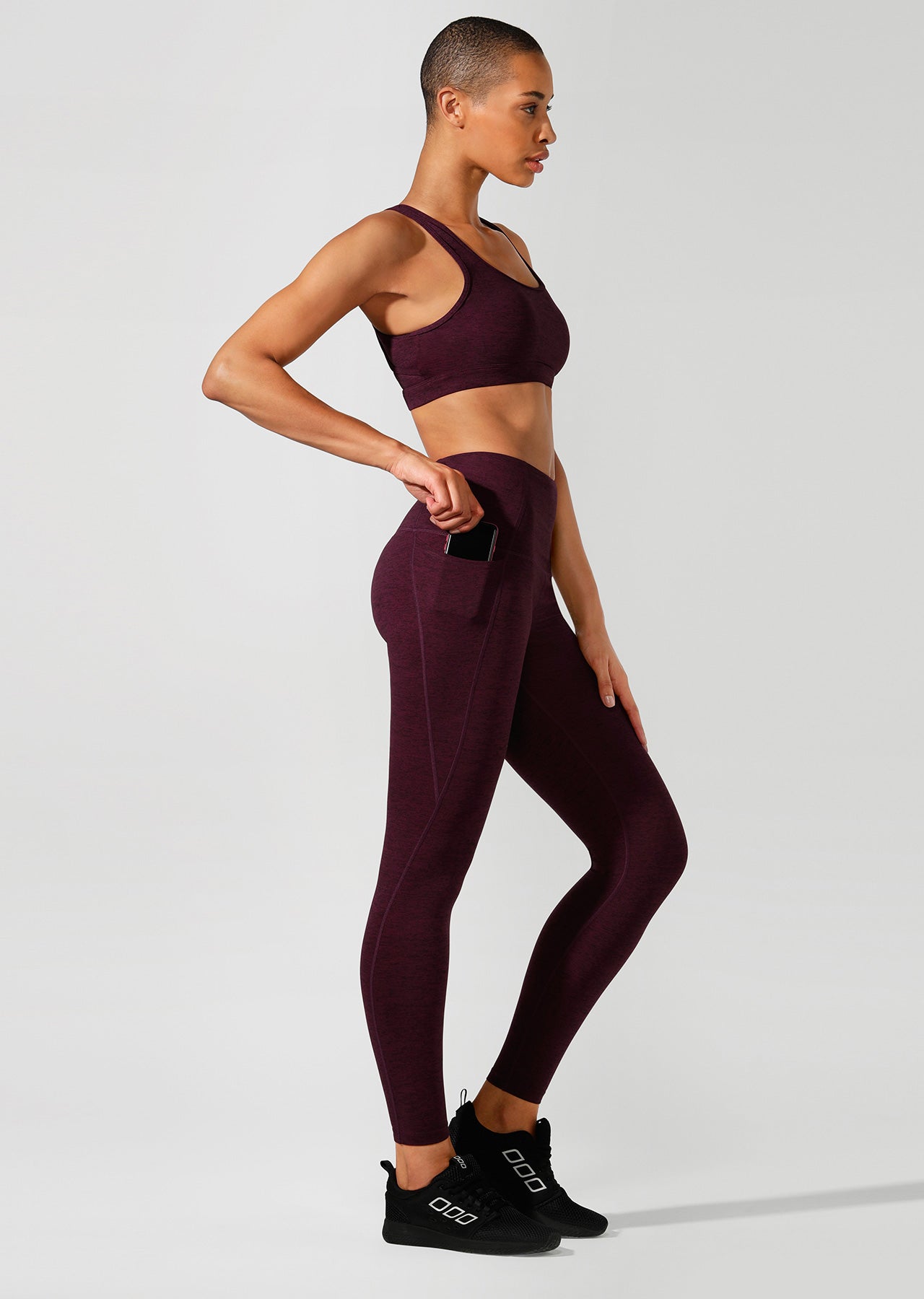 Lorna Jane Supportive Fit Full Length Tight - Pinot Marl