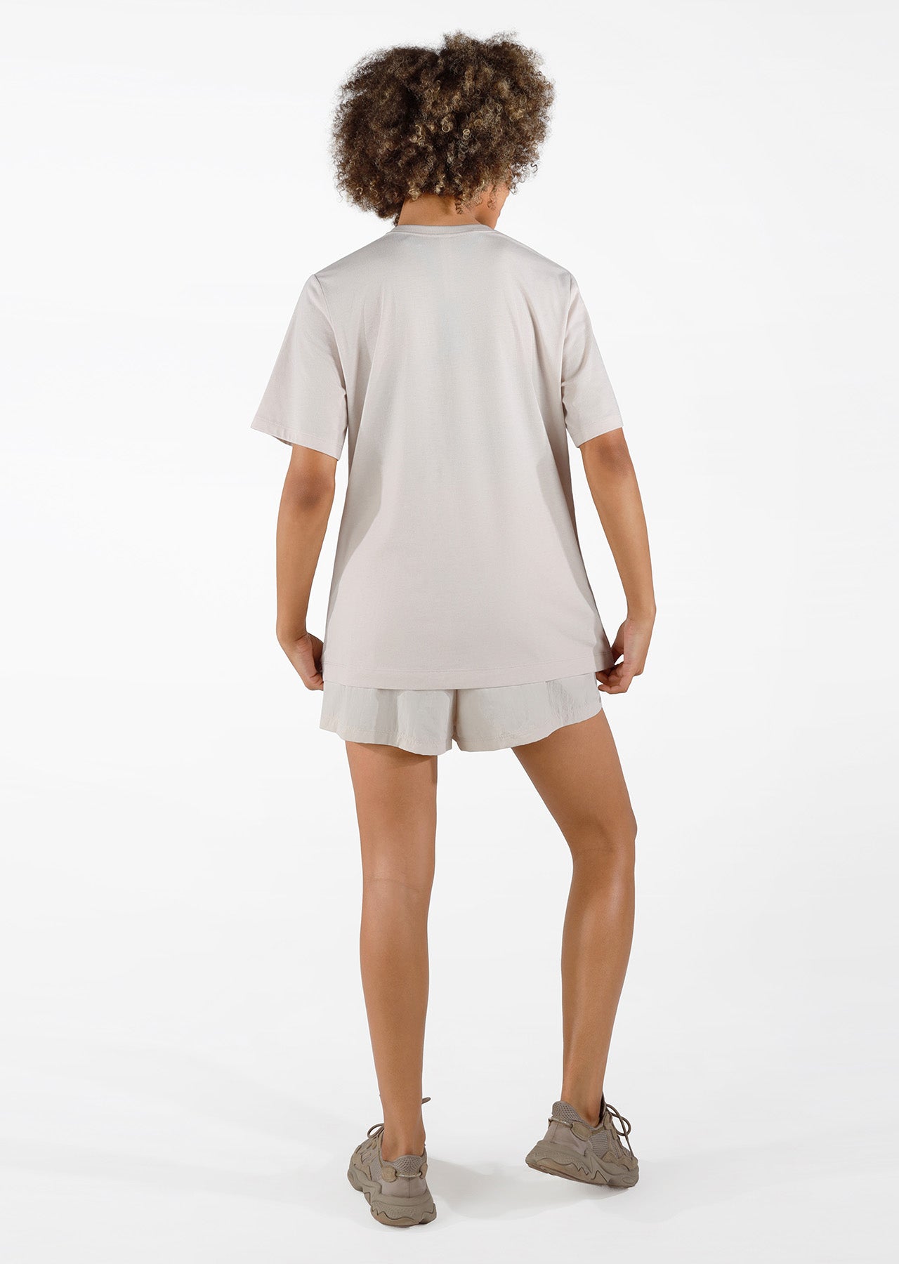 Lorna Jane Sweat It Oversized Tee - White Sand