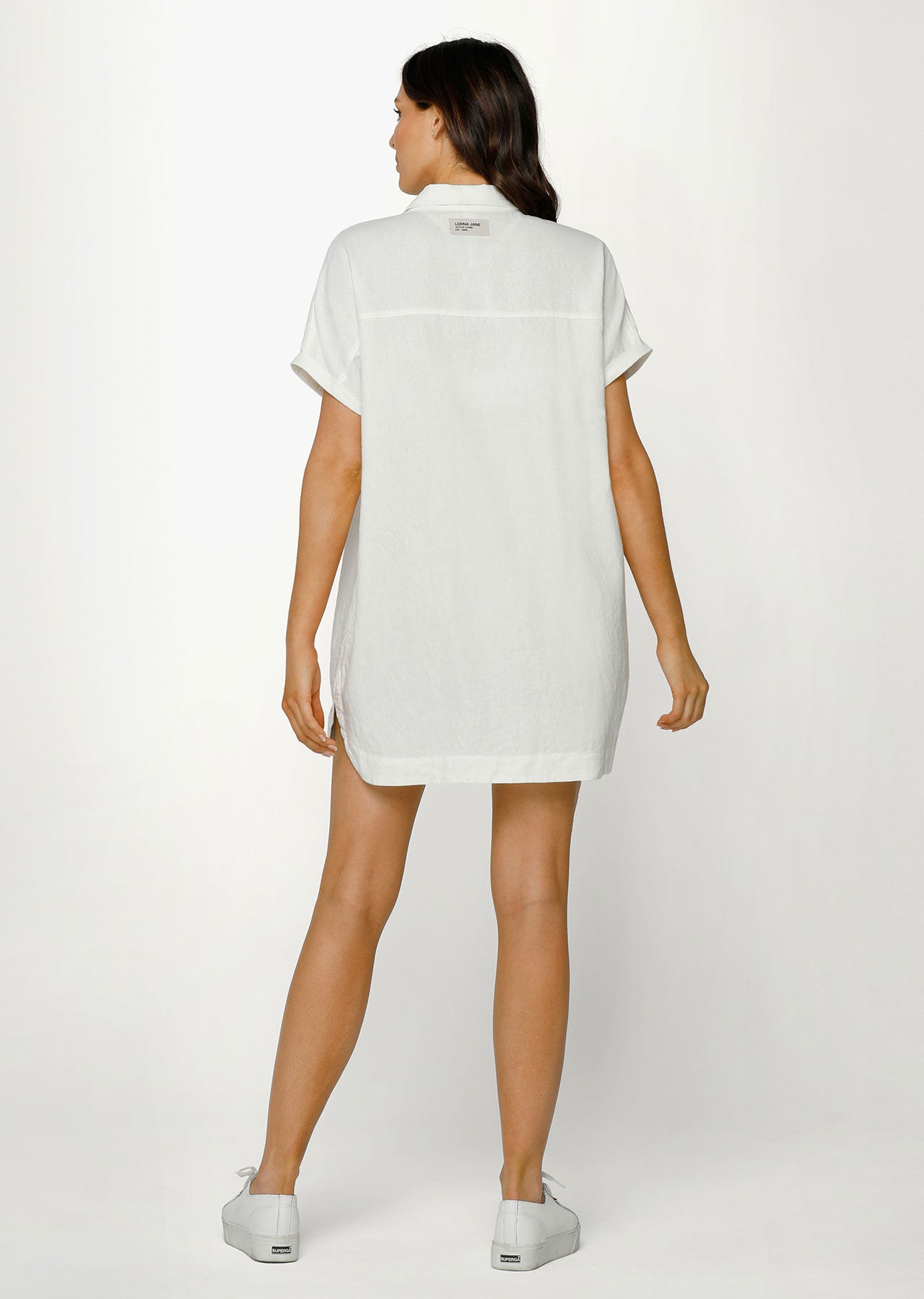 Lorna Jane Throw Over Shirt Dress - Porcelain
