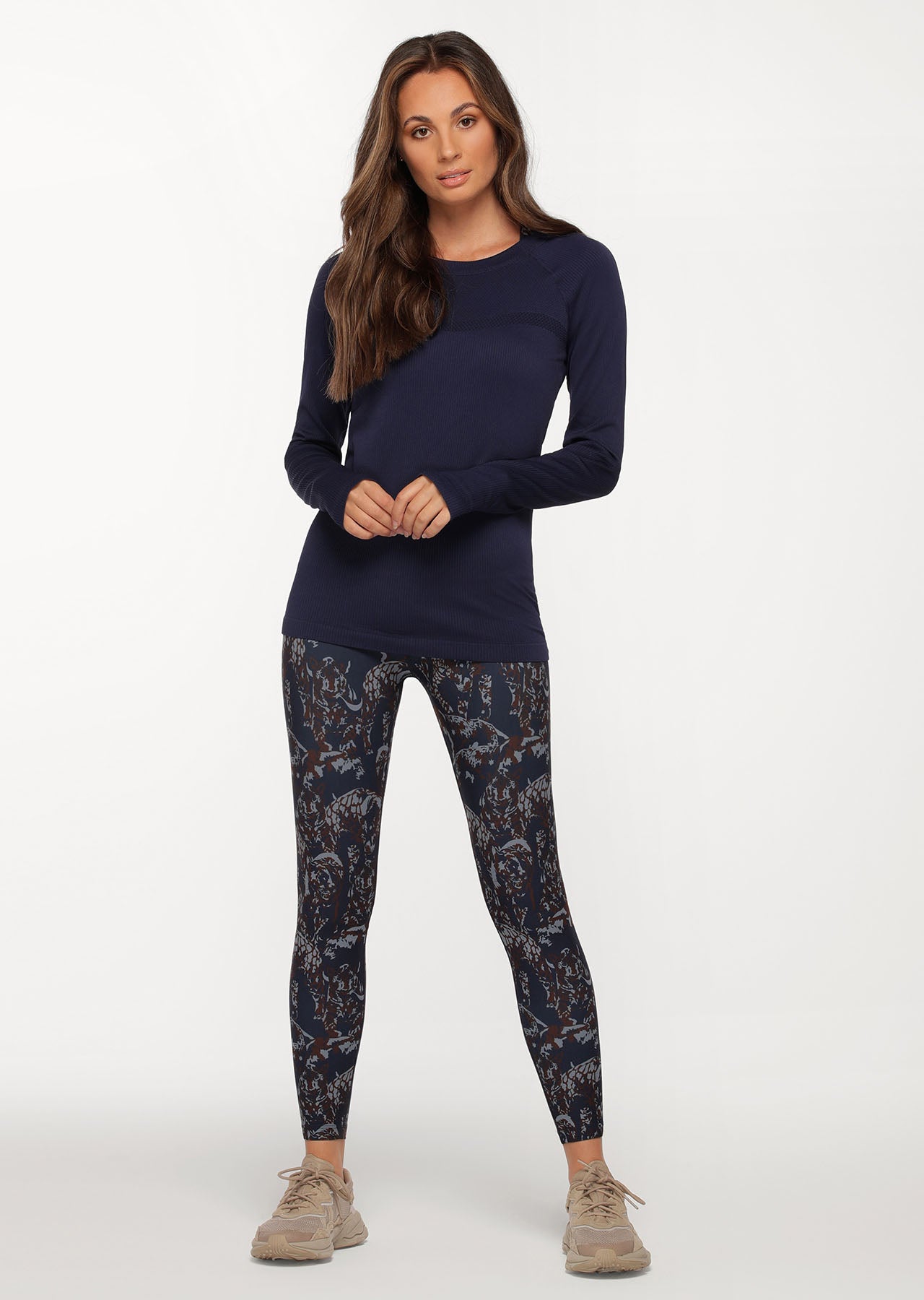 Lorna Jane Traction Seamless Long Sleeve Top - French Navy