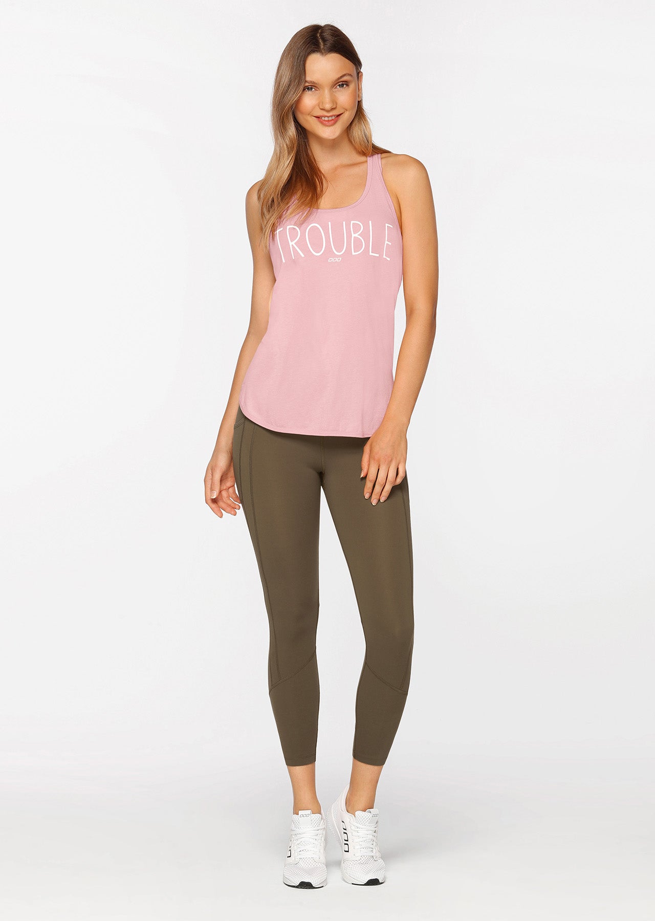 Lorna Jane Trouble Maker Tank - Dusty Rose