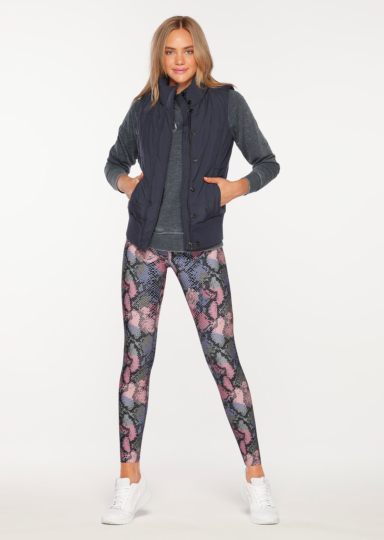 Lorna Jane Ultimate S/Less Puffer Vest - Dark Ash Blue