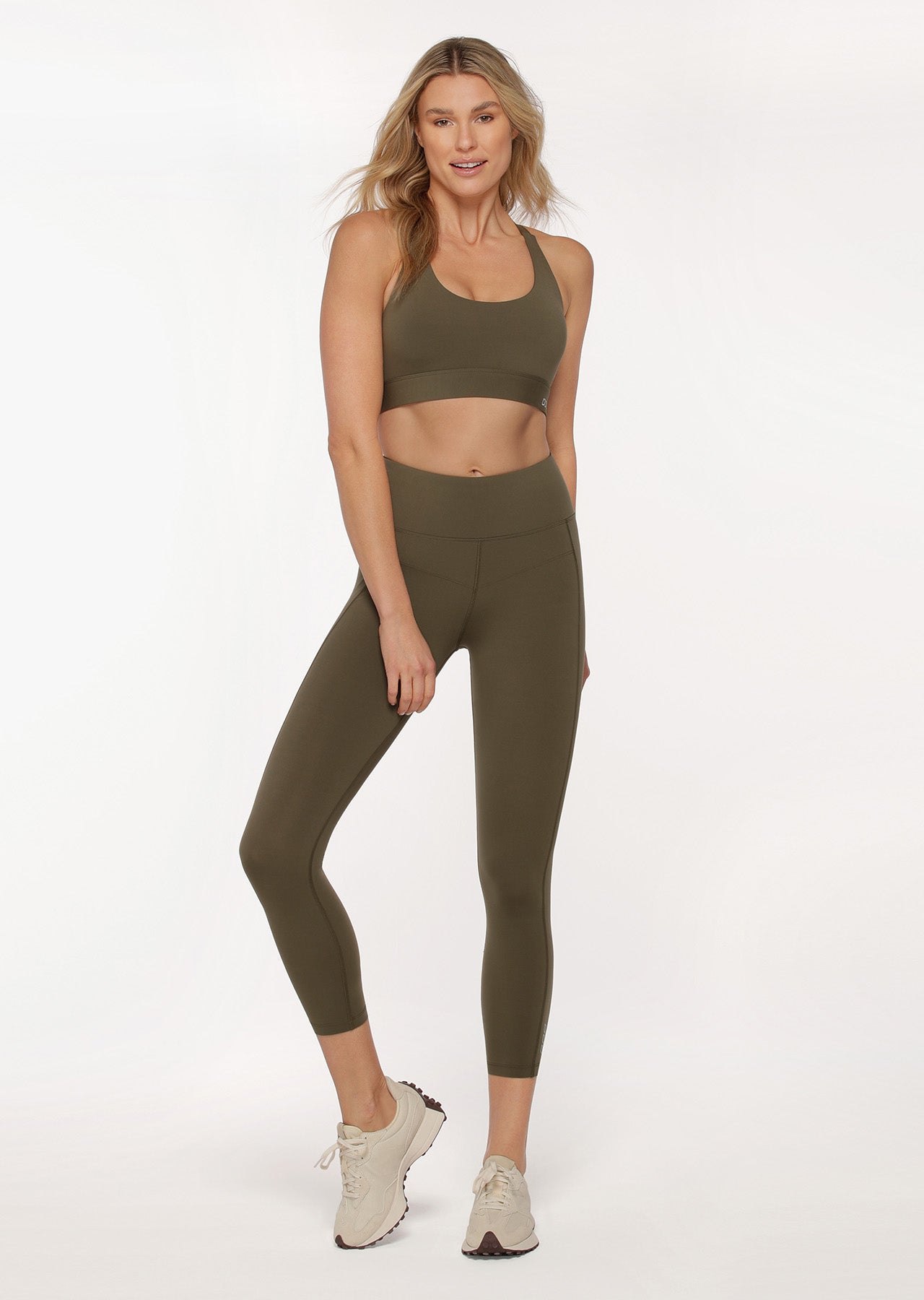 Lorna Jane Ultimate Support Ankle Biter Leggings - Pale Olive