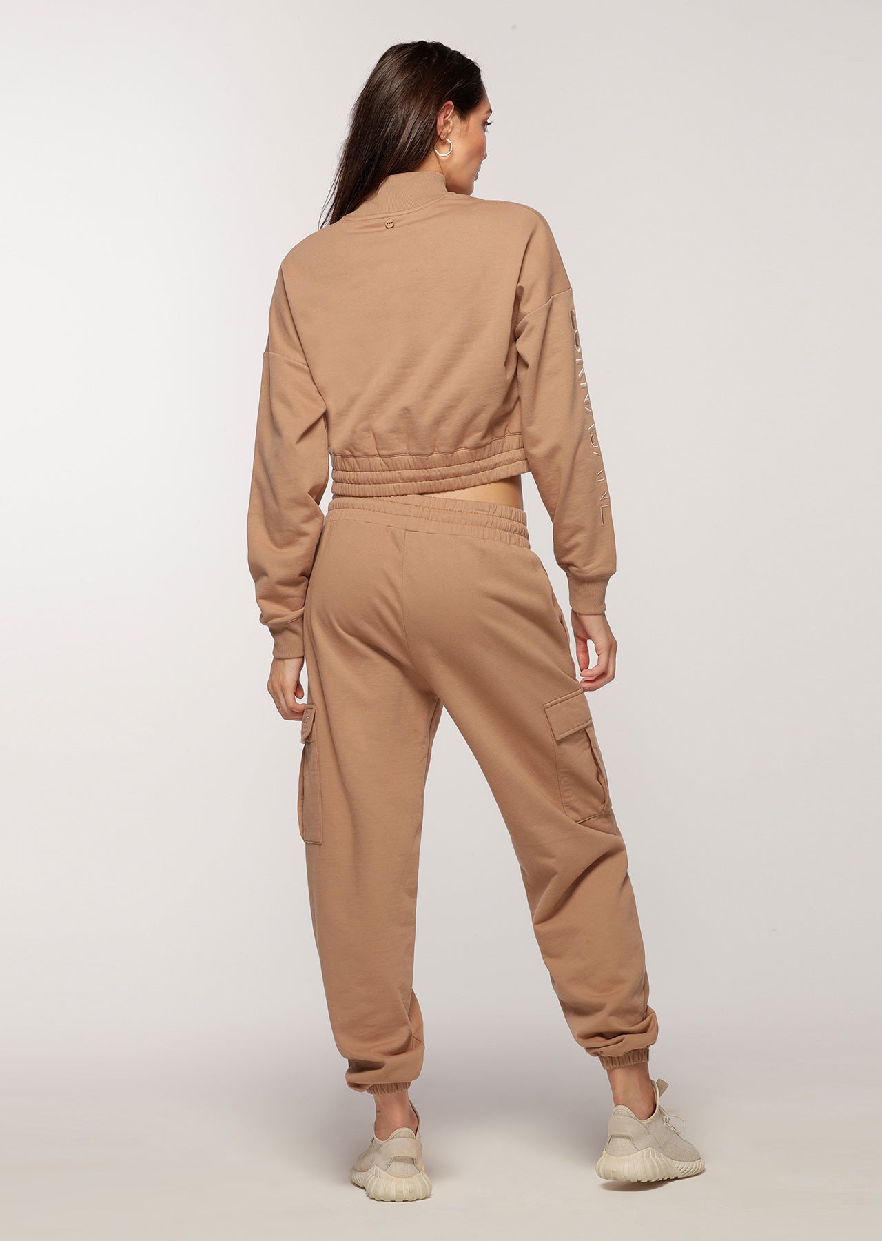 Lorna Jane Utility Pocket Track Pants - Biscuit