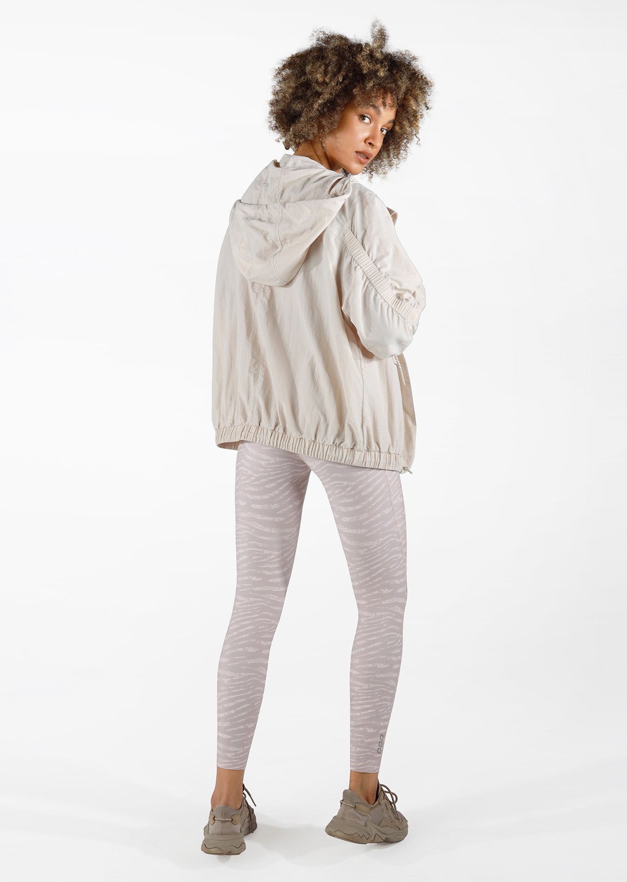 Lorna Jane Utility Shirred Jacket - White Sand