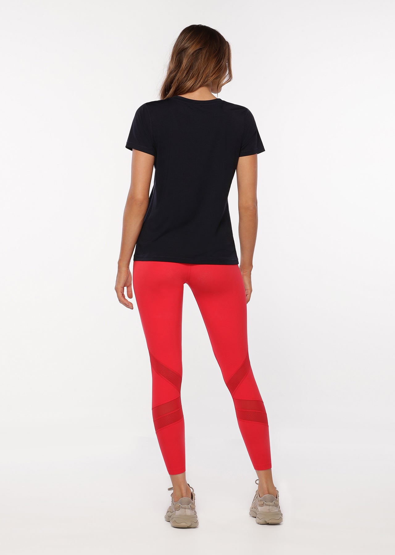 Lorna Jane V-Neck Active Short Sleeve - French Navy Marl