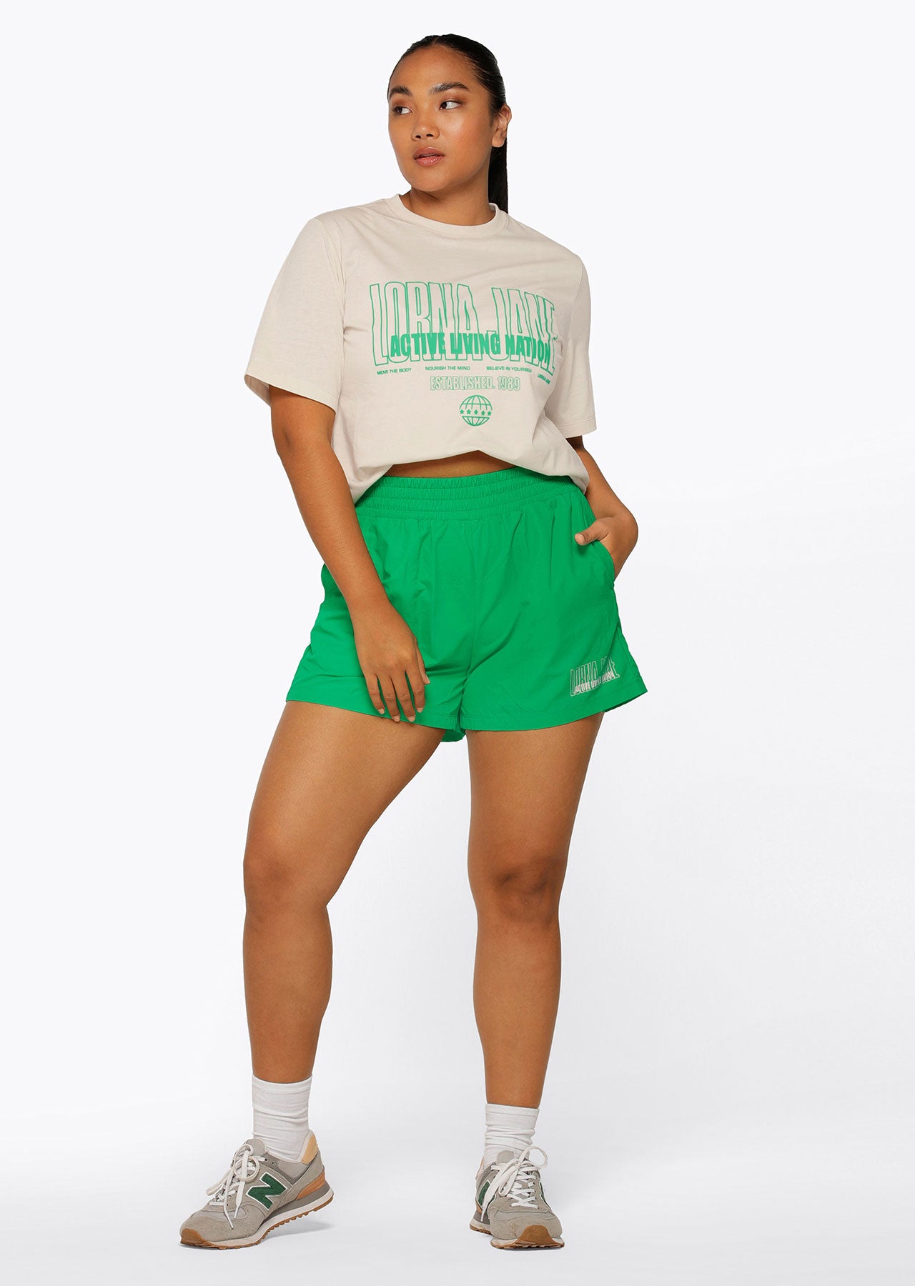 Lorna Jane Vacation Relaxed Tee - Oyster