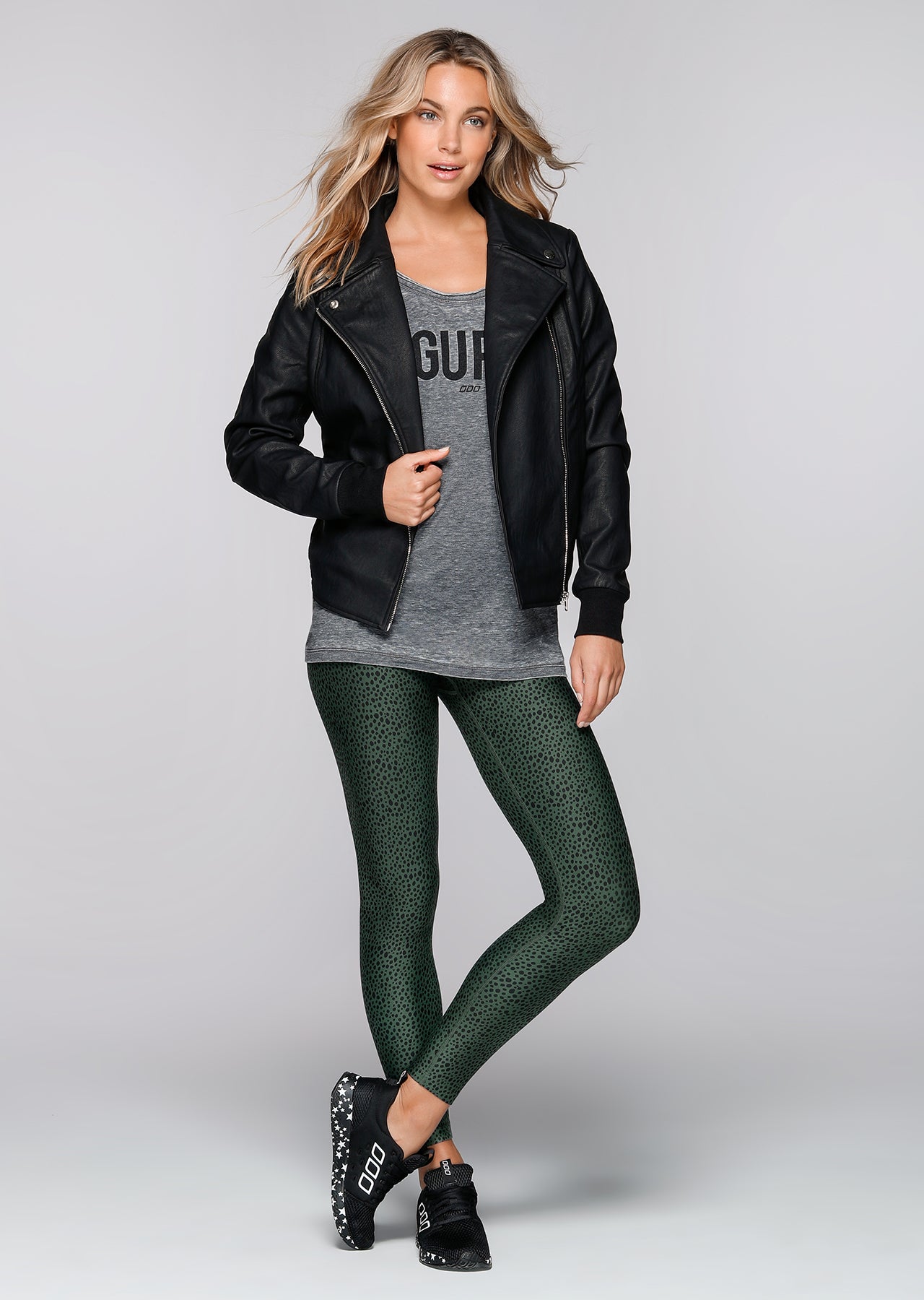 Lorna Jane Vegan Leather Active Jacket - Black
