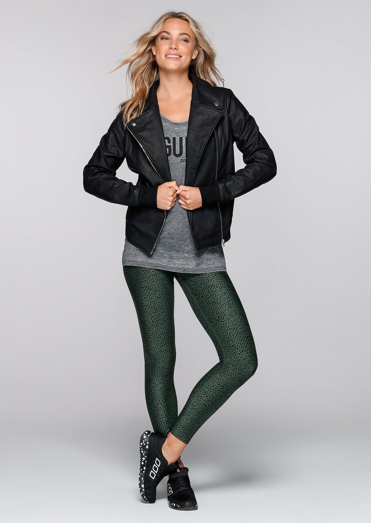 Lorna Jane Vegan Leather Active Jacket - Black