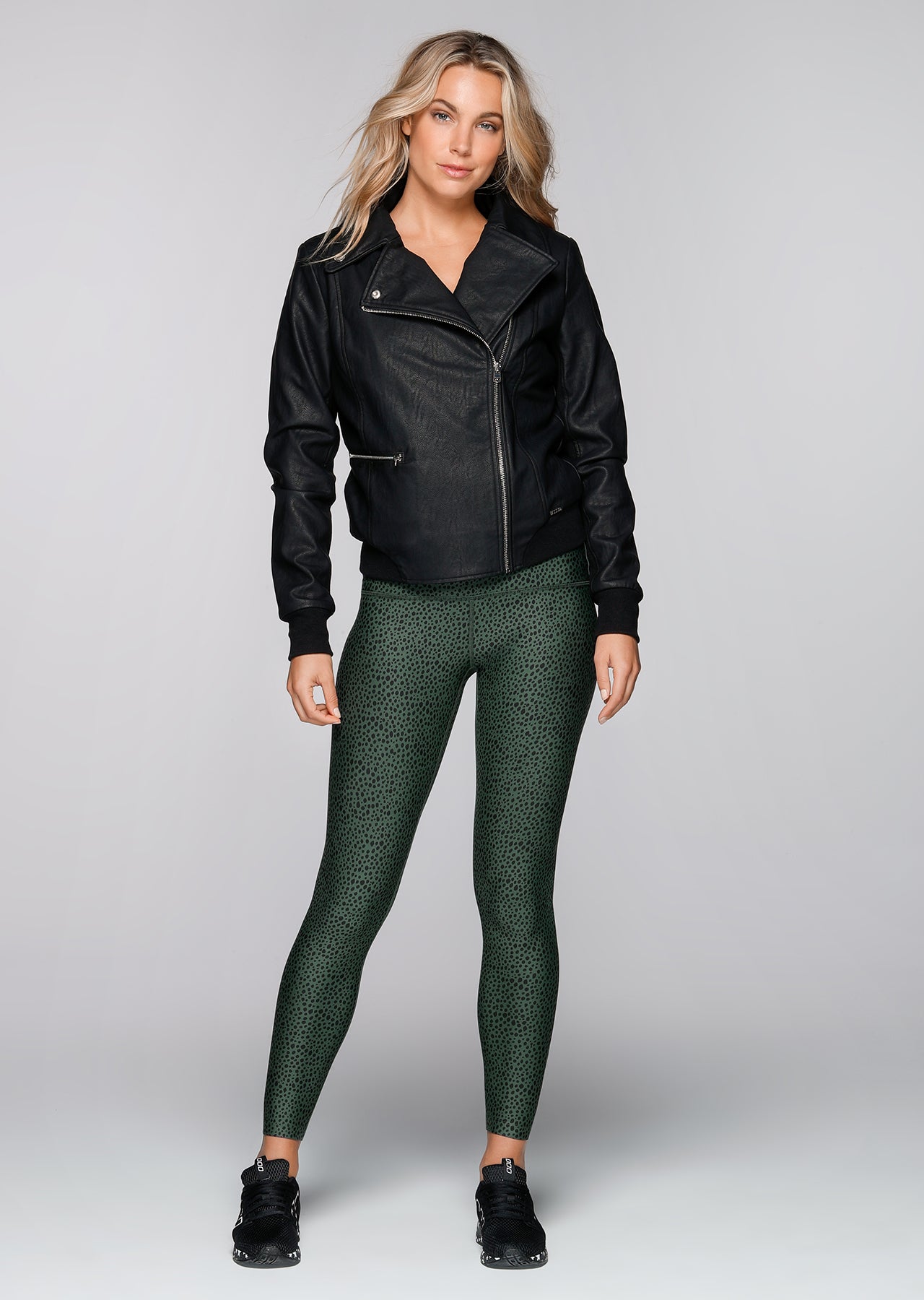 Lorna Jane Vegan Leather Active Jacket - Black