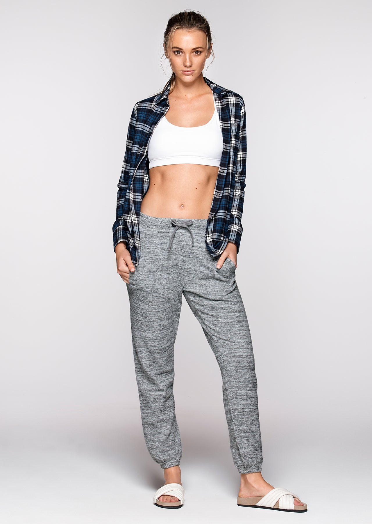 Lorna Jane Wisdom Casual Pants - Grey Marl