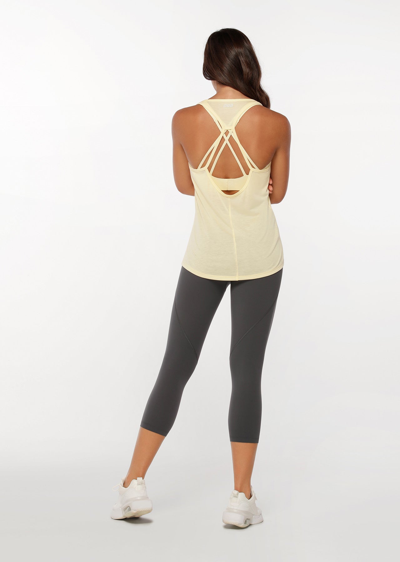 Lorna Jane All Time Gym Tank - Lemon Cream