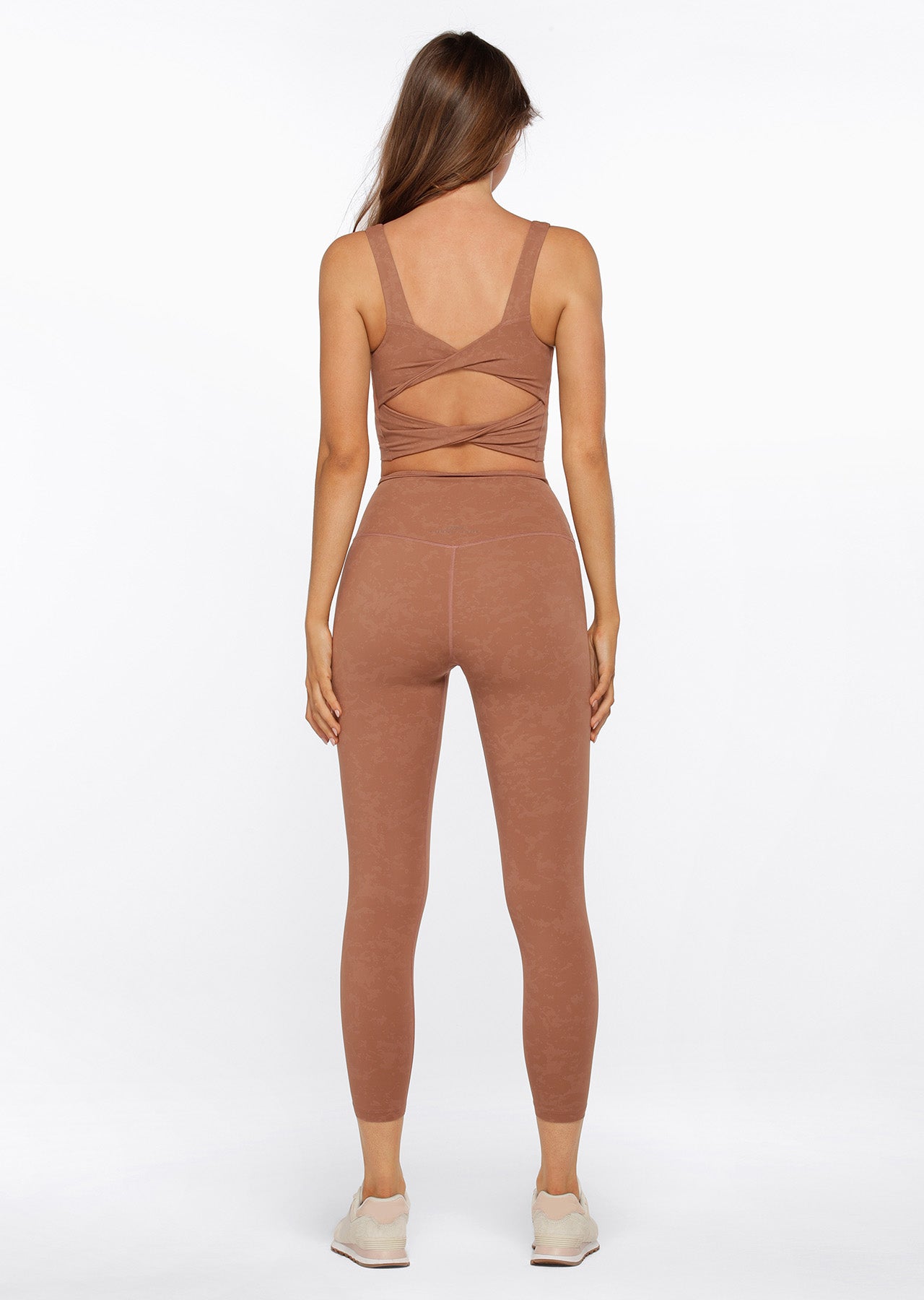 Lorna Jane Twist Tank Bra Combo - Washed Clove