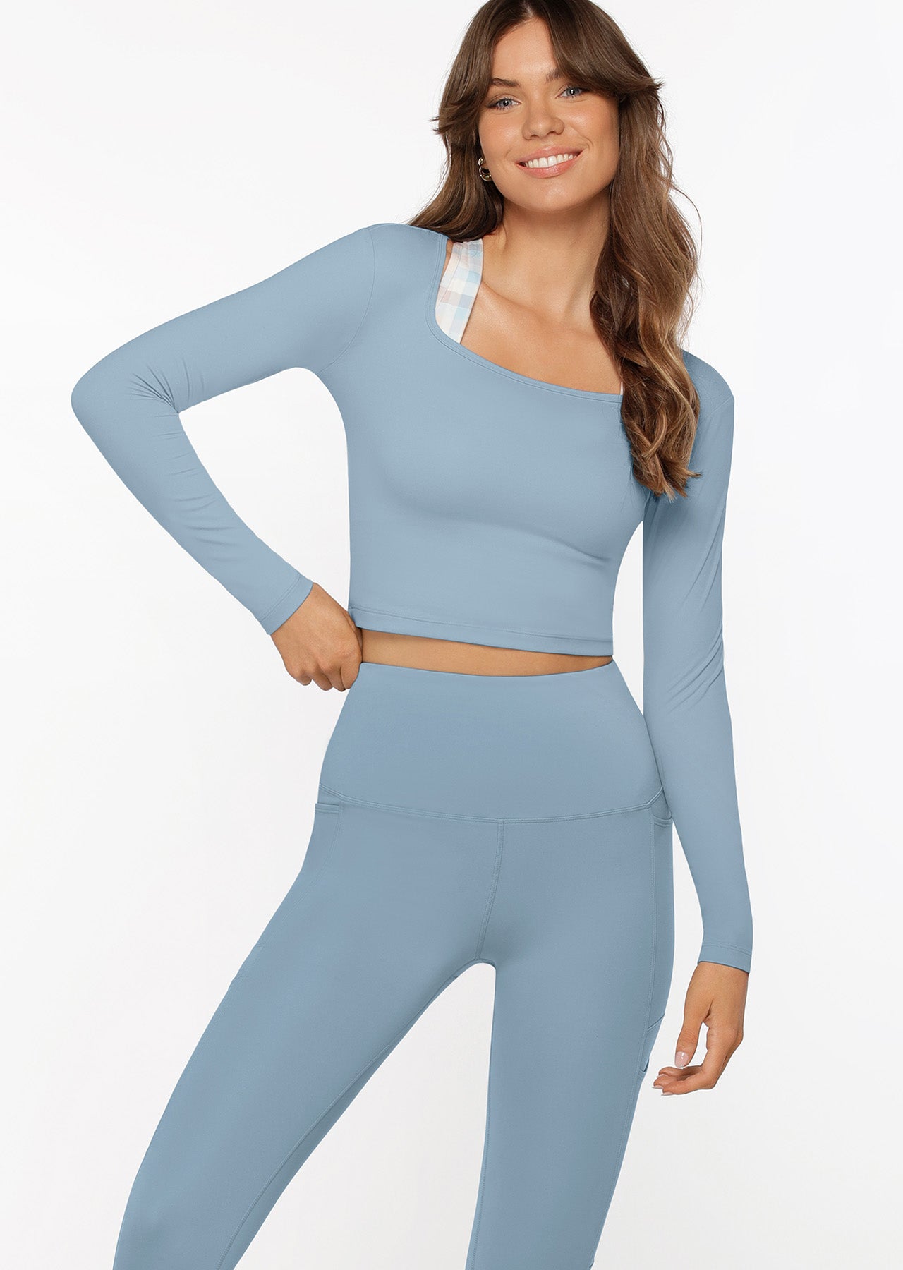 Lorna Jane Lifted Active Long Sleeve Top - Voyage Blue