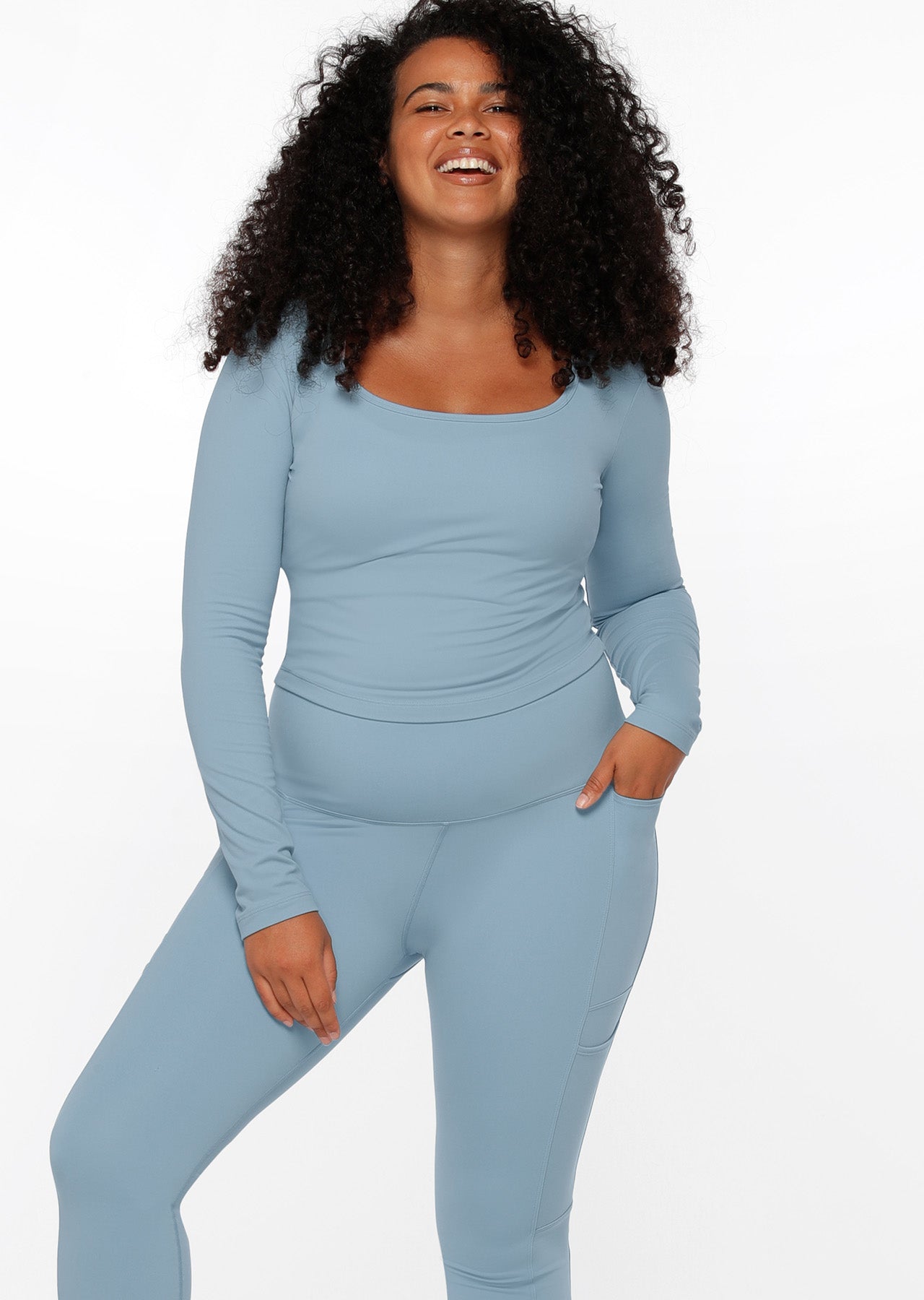 Lorna Jane Lifted Active Long Sleeve Top - Voyage Blue