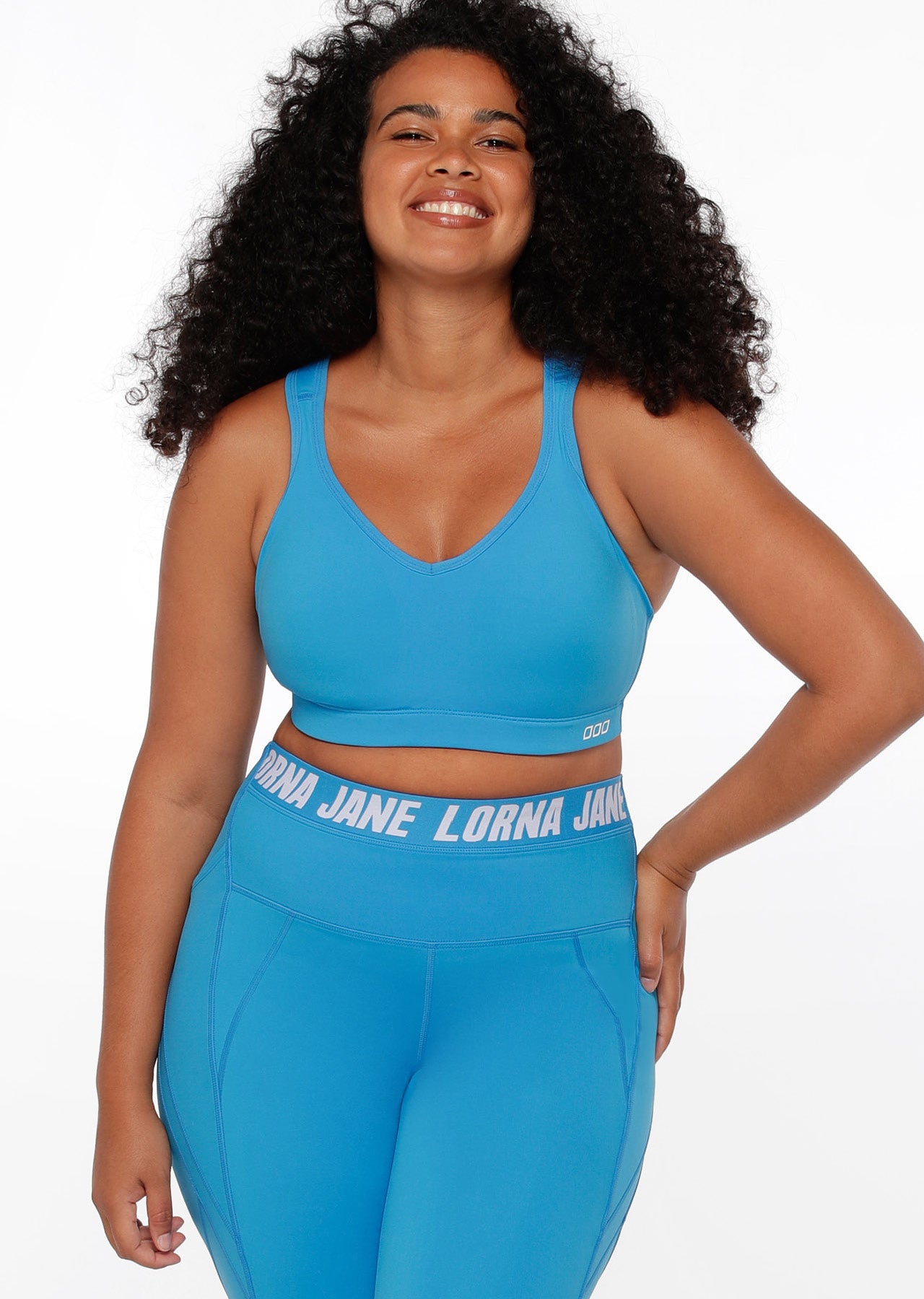 Lorna Jane Hold And Mould Sports Bra - Capri Blue