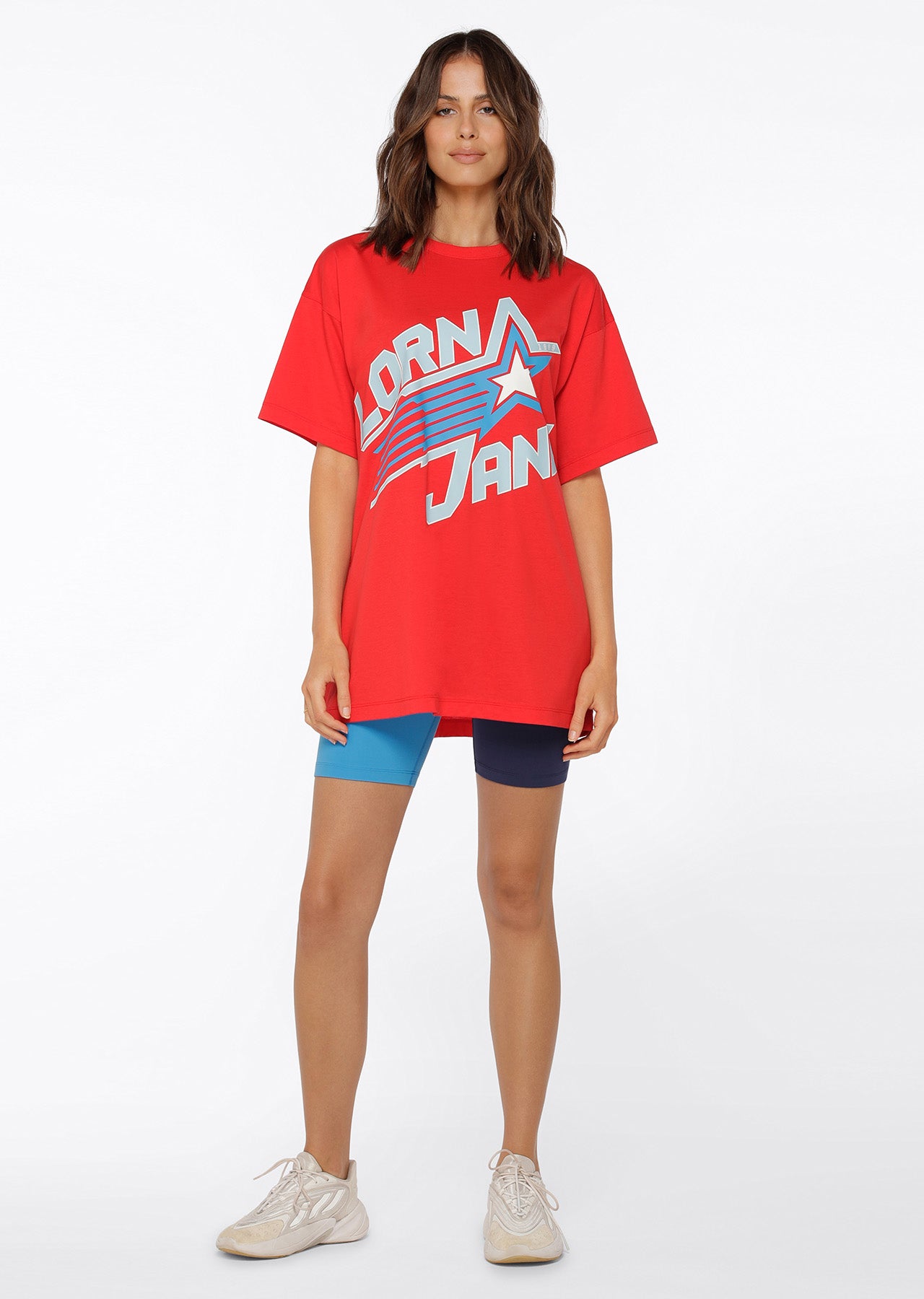 Lorna Jane Game Day Oversized Tee - Hot Tomato
