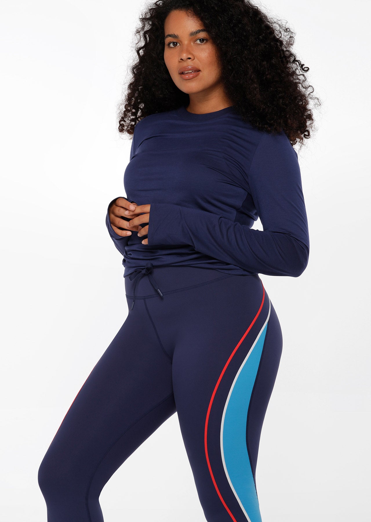 Lorna Jane Turn Up Active Long Sleeve Top - Marine