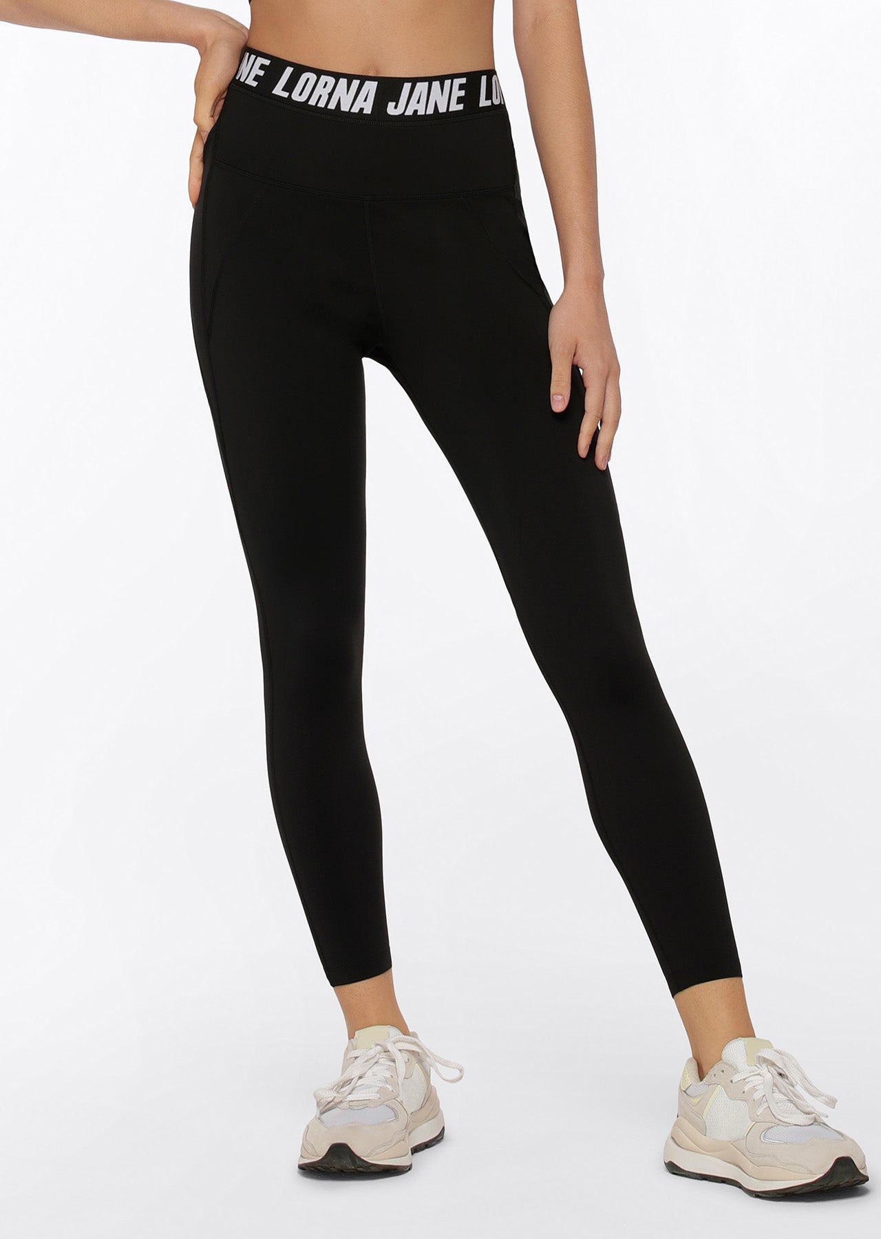 Lorna Jane Relay Booty Phone Ankle Biter Leggings - Black