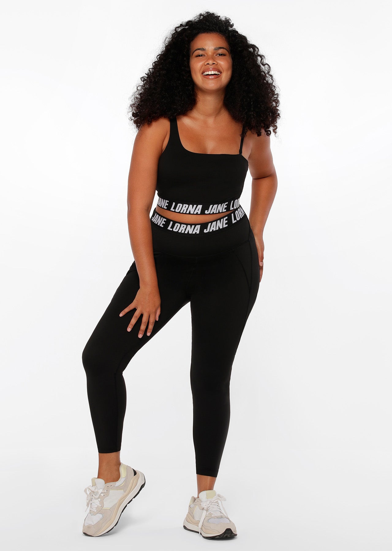 Lorna Jane Relay Booty Phone Ankle Biter Leggings - Black