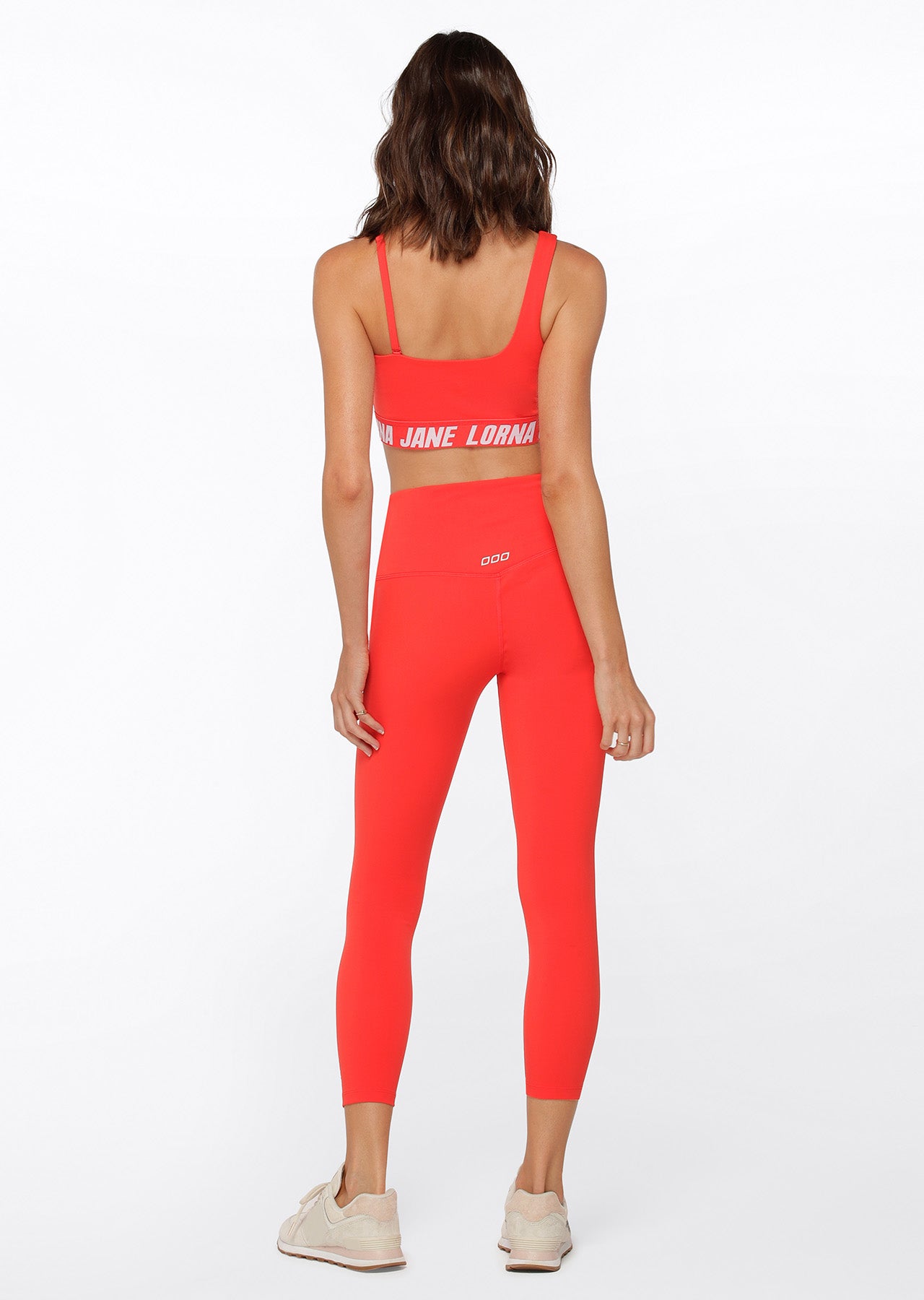 Lorna Jane Lotus Recycled Ankle Biter Leggings - Hot Tomato