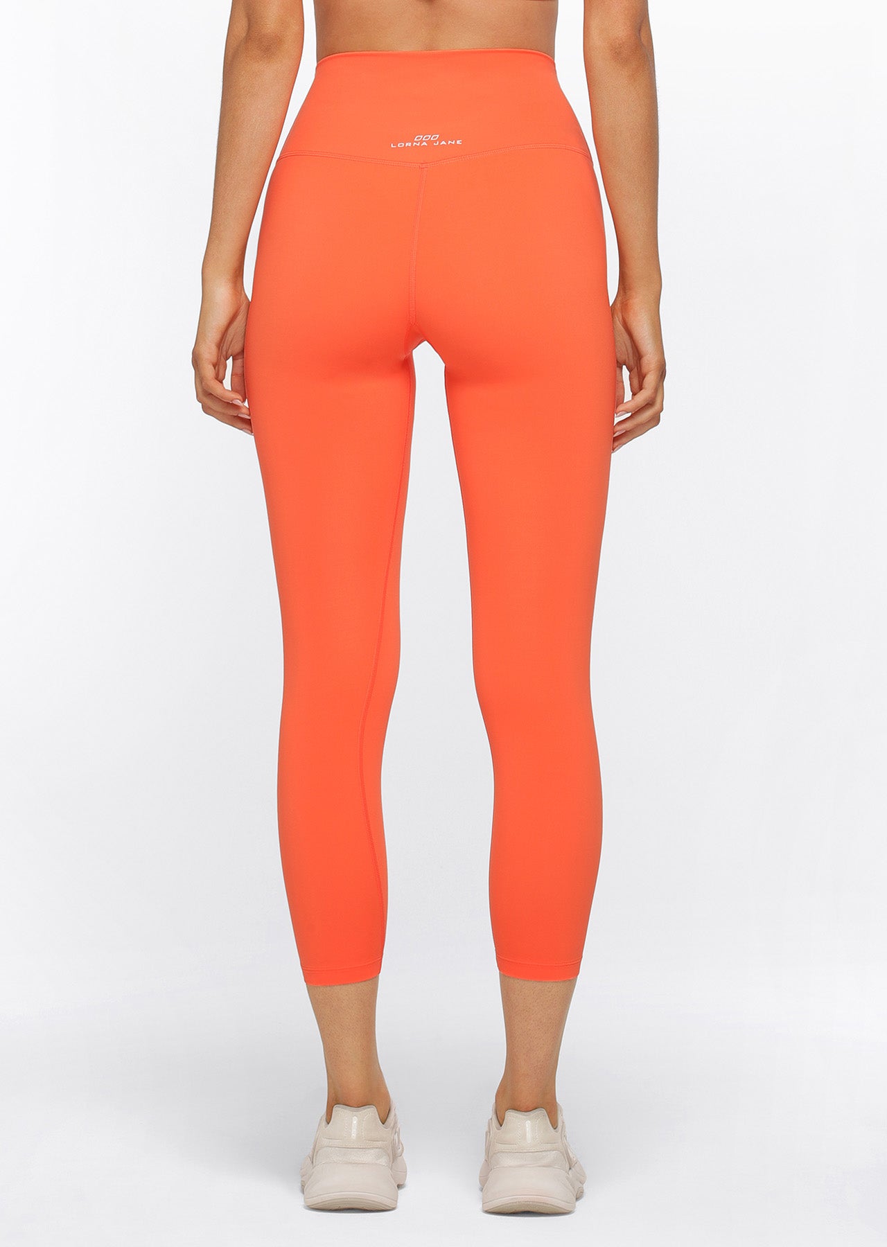 Lorna Jane Hi-Fold Lotus Ankle Biter Leggings - Satsuma